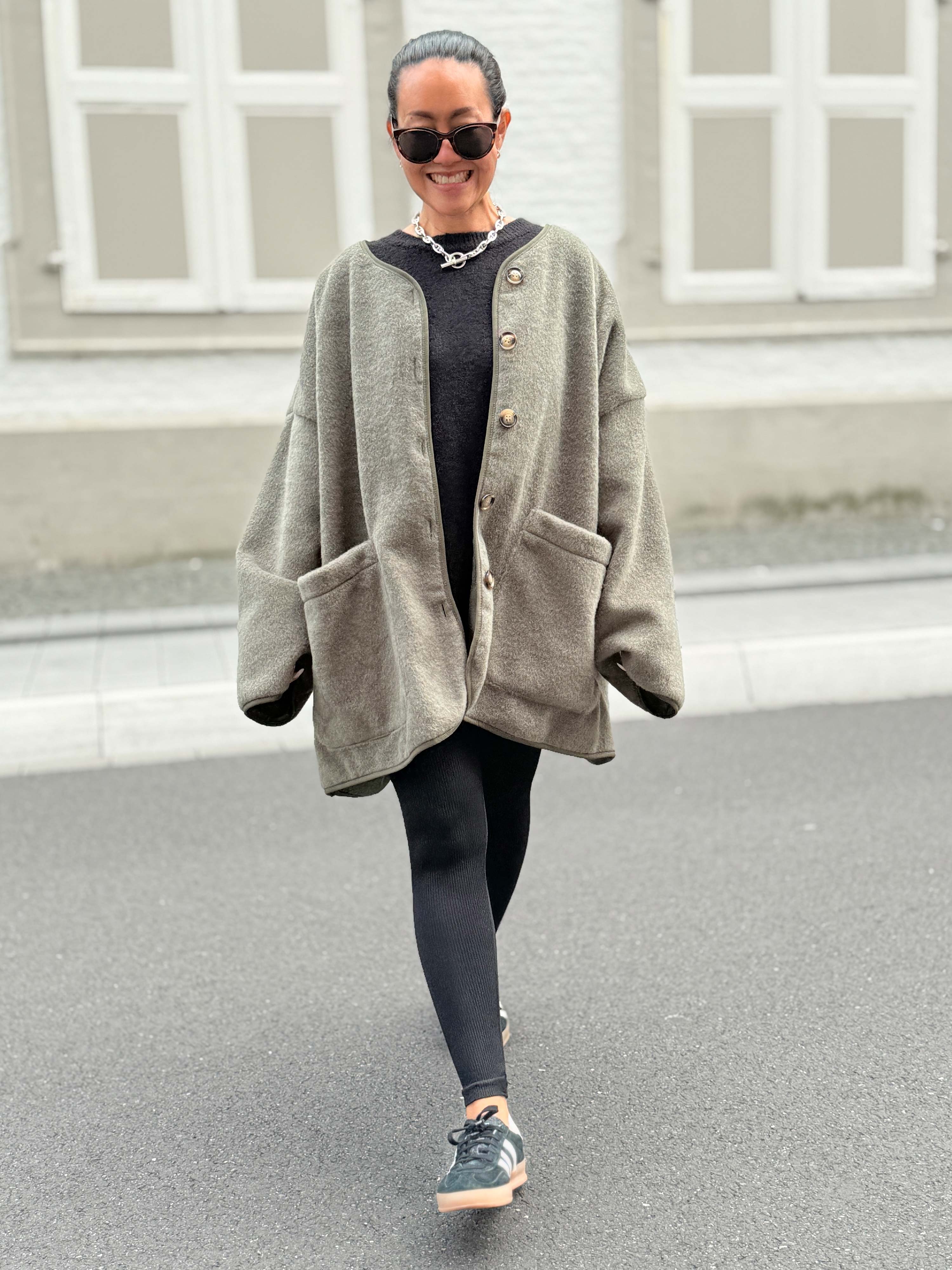 Oversize Jacke Button - SIGNATURE - Matcha Oversize Jacke Button - SIGNATURE - Matcha