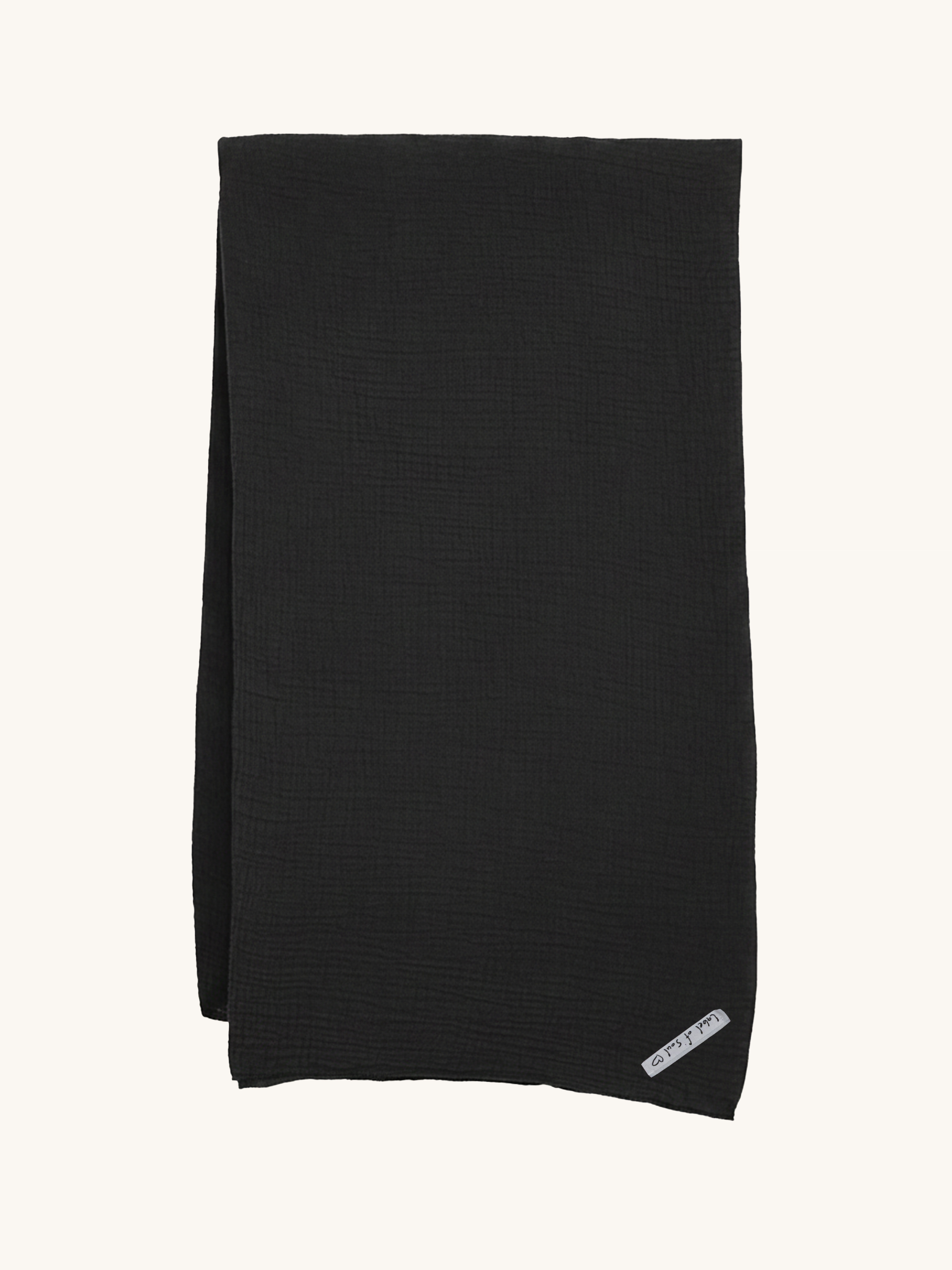 Musselin Maxi Schal - Schwarz Musselin Maxi Schal - Schwarz