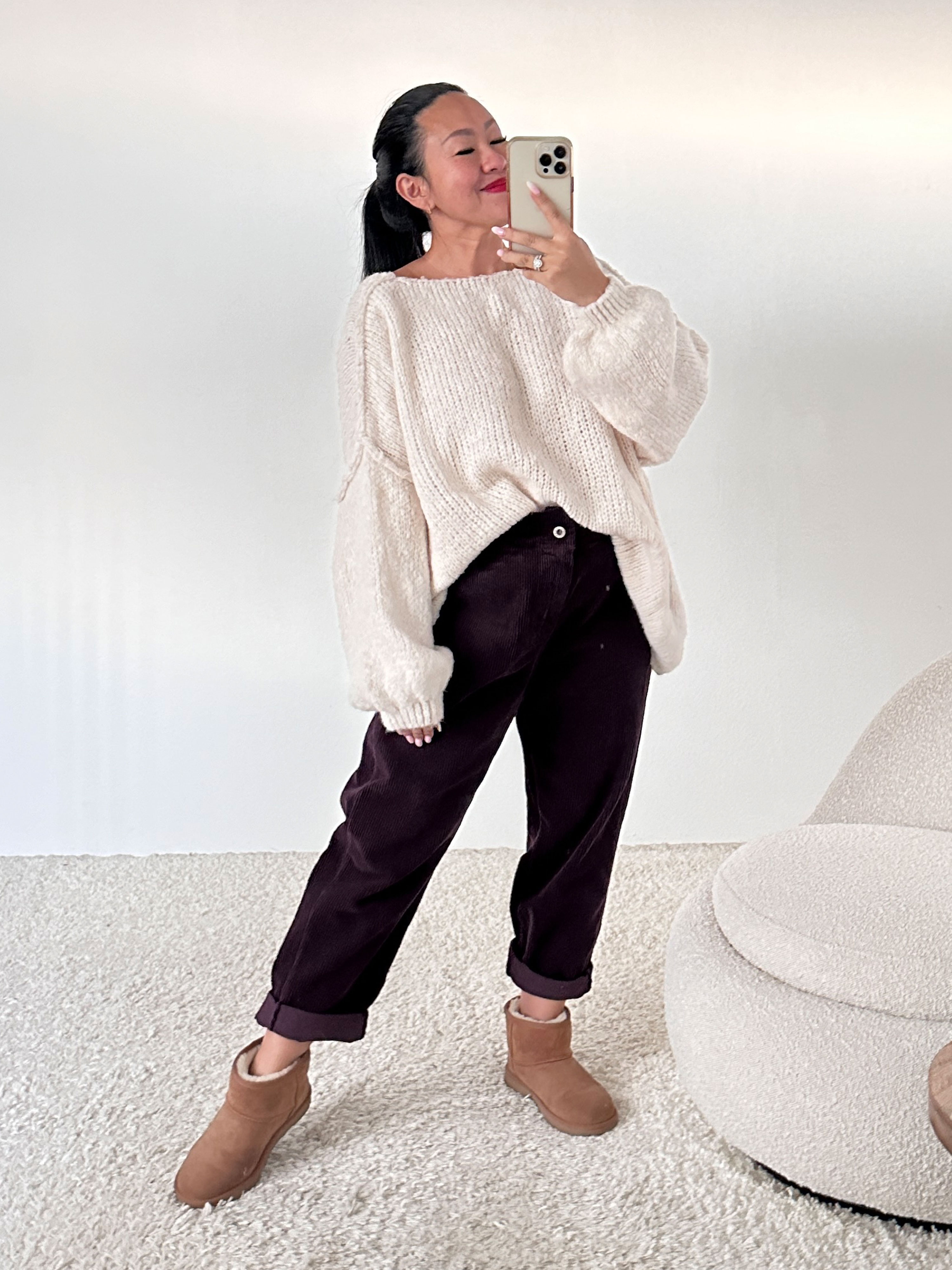 Paperbag Cordhose - Merlot - L/XL Paperbag Cordhose - Merlot - L/XL