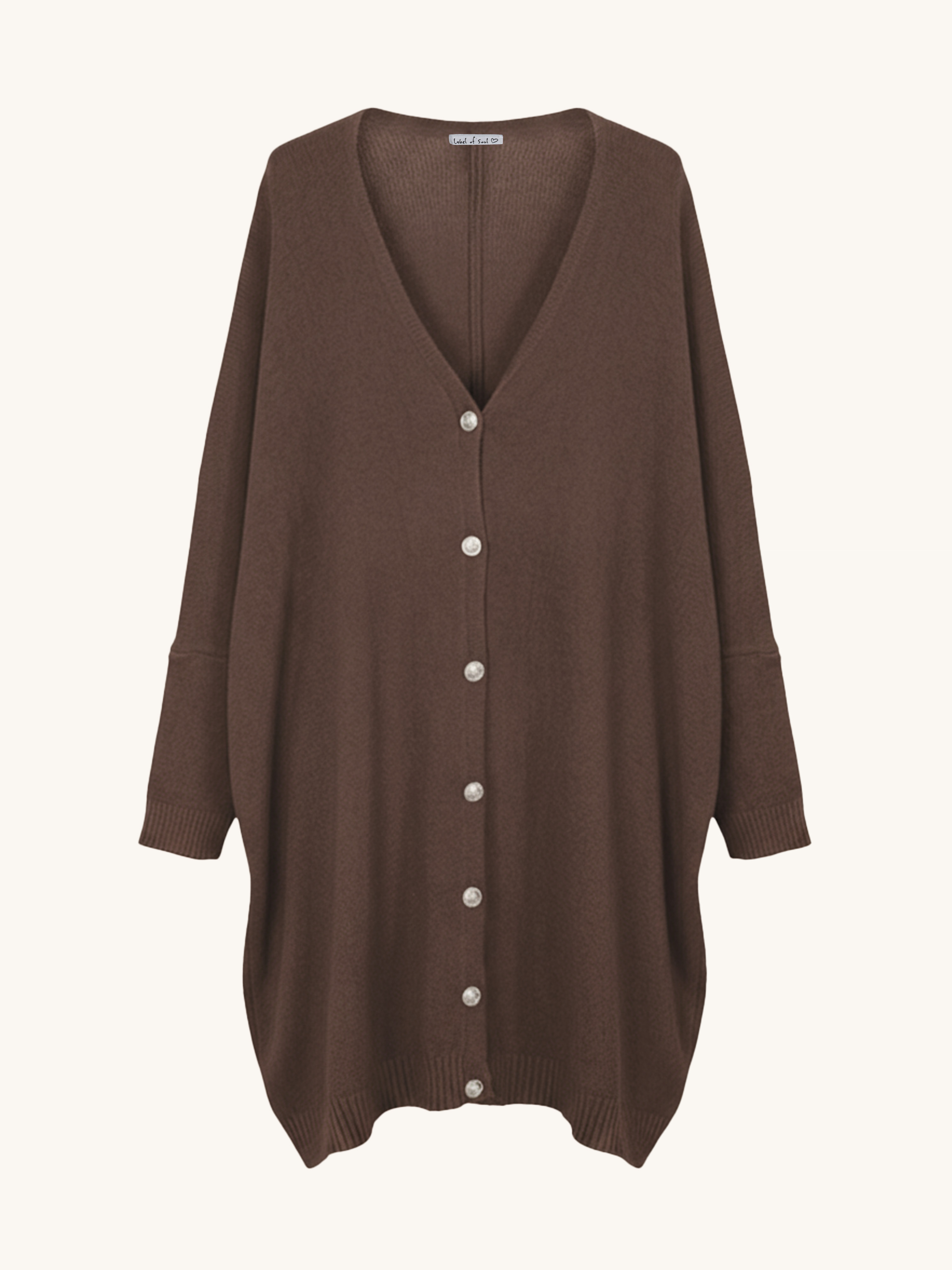 Oversize Viskose Cardigan TALL - Schoko Oversize Viskose Cardigan TALL - Schoko