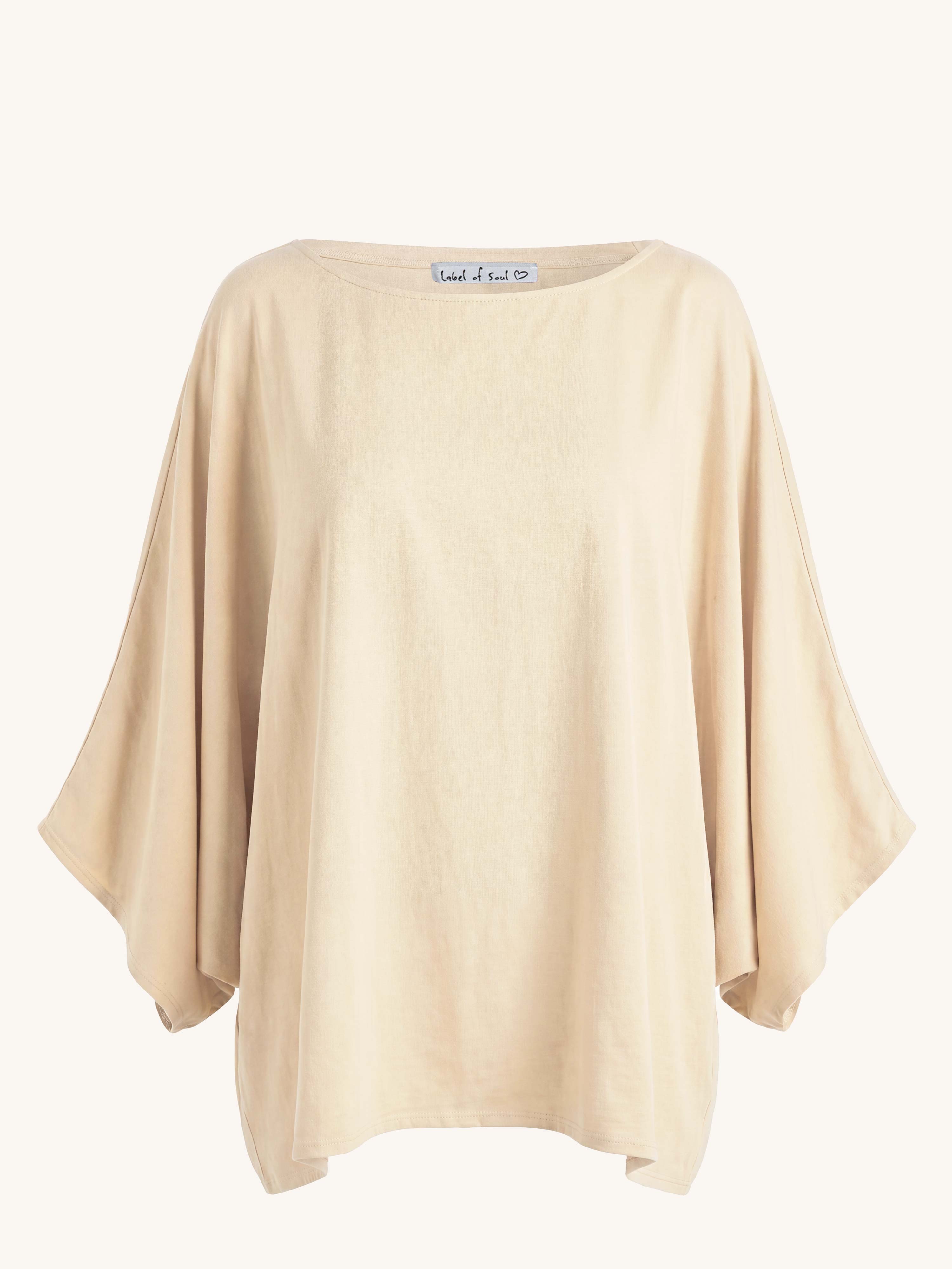 Oversize Cotton Poncho - Vanille