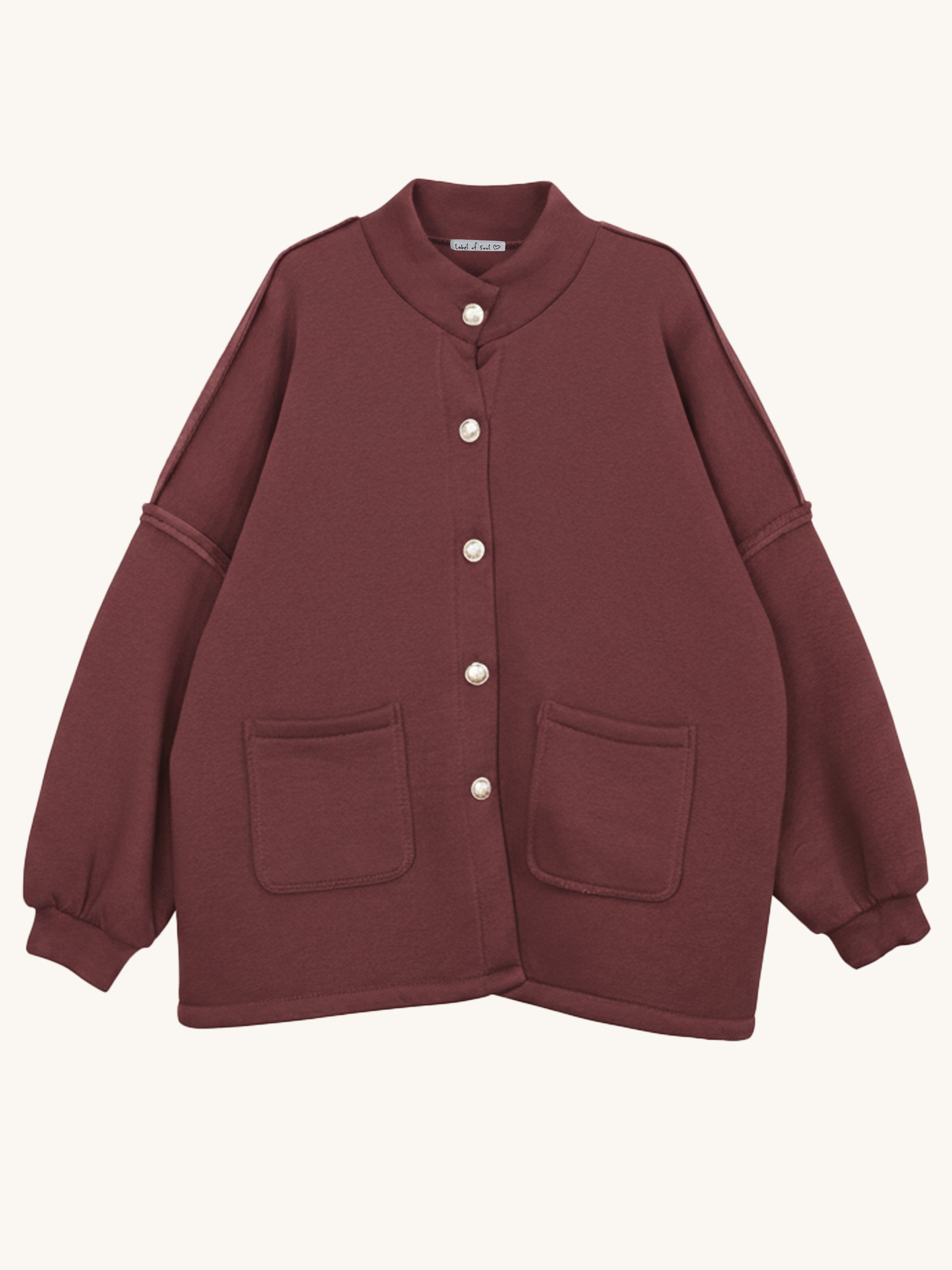 Oversize SOFT Cardigan Jacke - Burgundy Oversize SOFT Cardigan Jacke - Burgundy