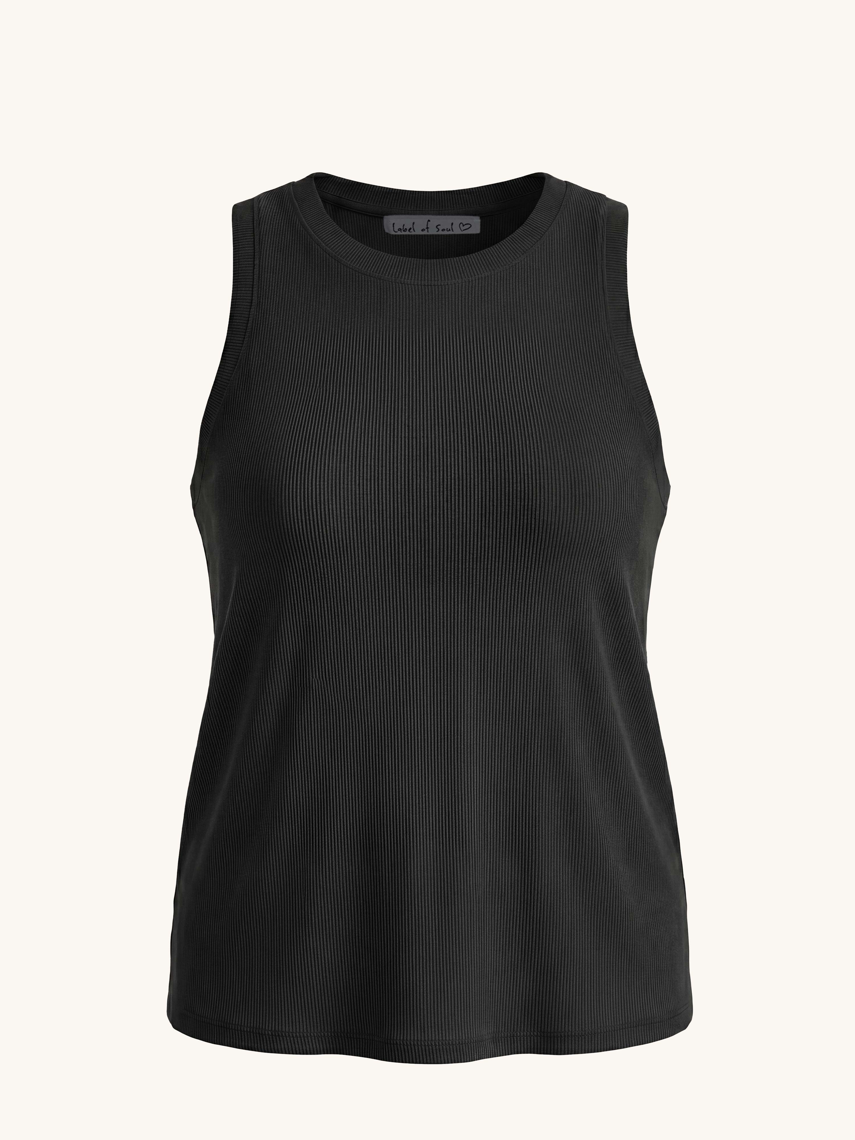 Basic Top - CURVY - Schwarz