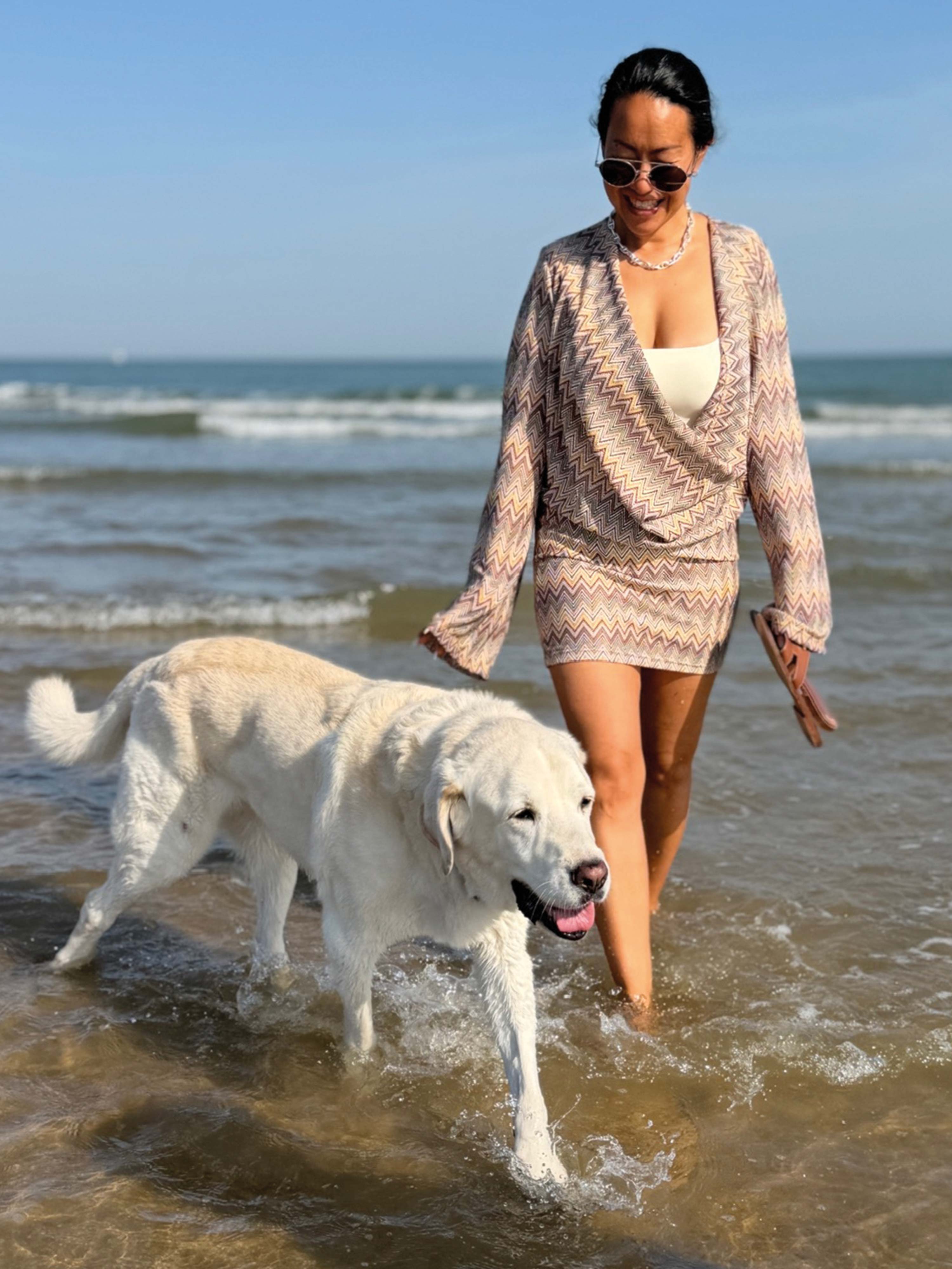 Blusenkleid mit Wasserfallausschnitt - IBIZA BREEZE - Matchalino