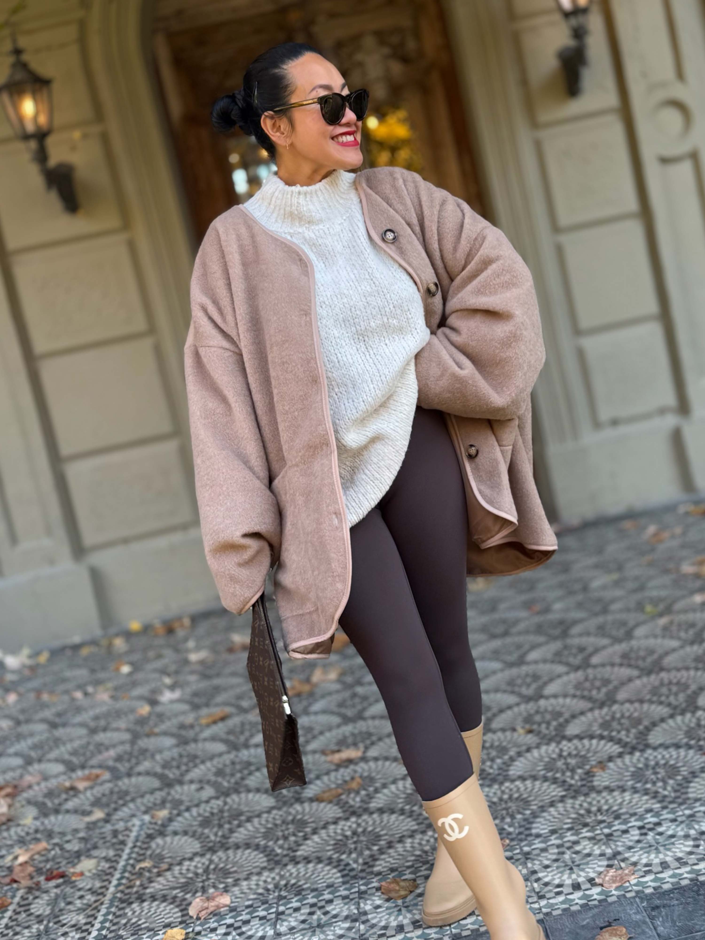 Oversize Jacke Button - SIGNATURE - Chestnut