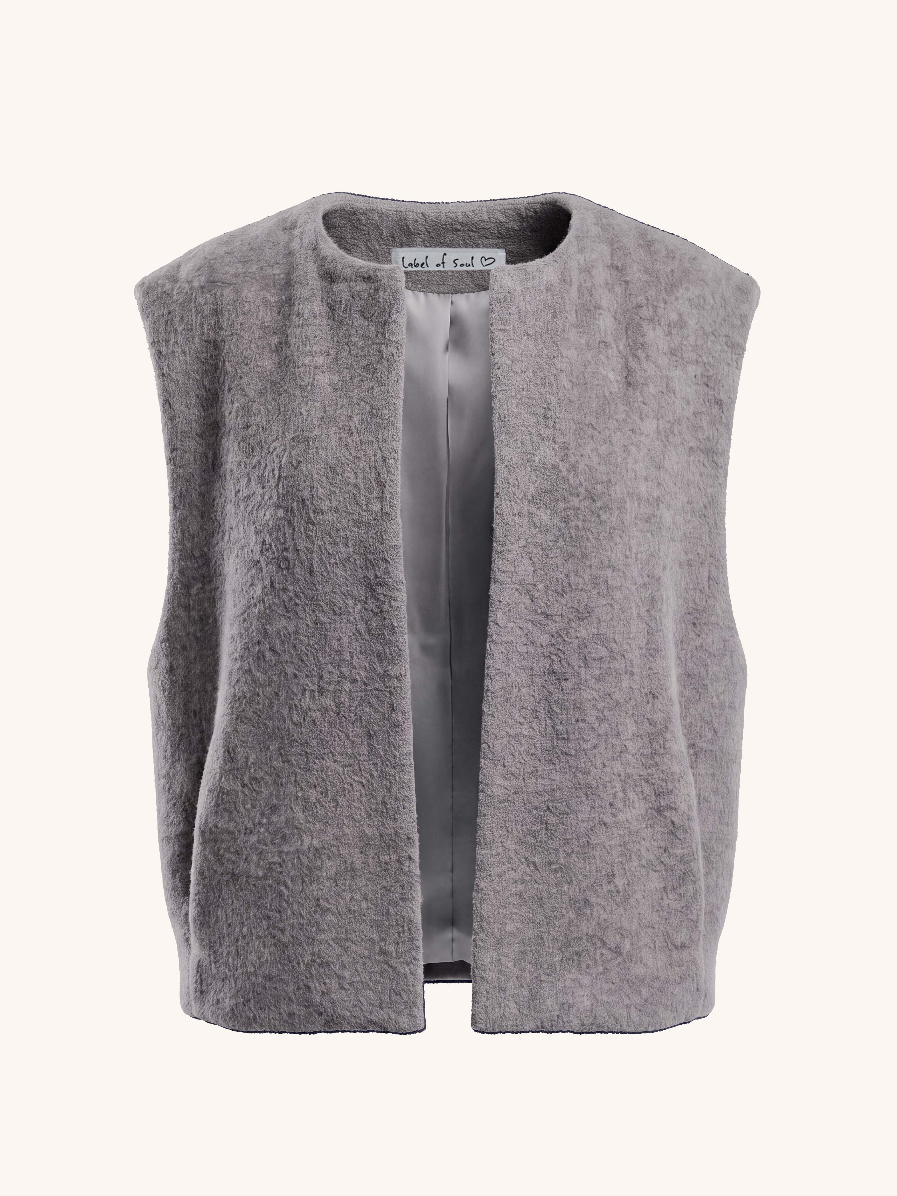 Kurzarm Weste mit Taschen - SIGNATURE - Grau