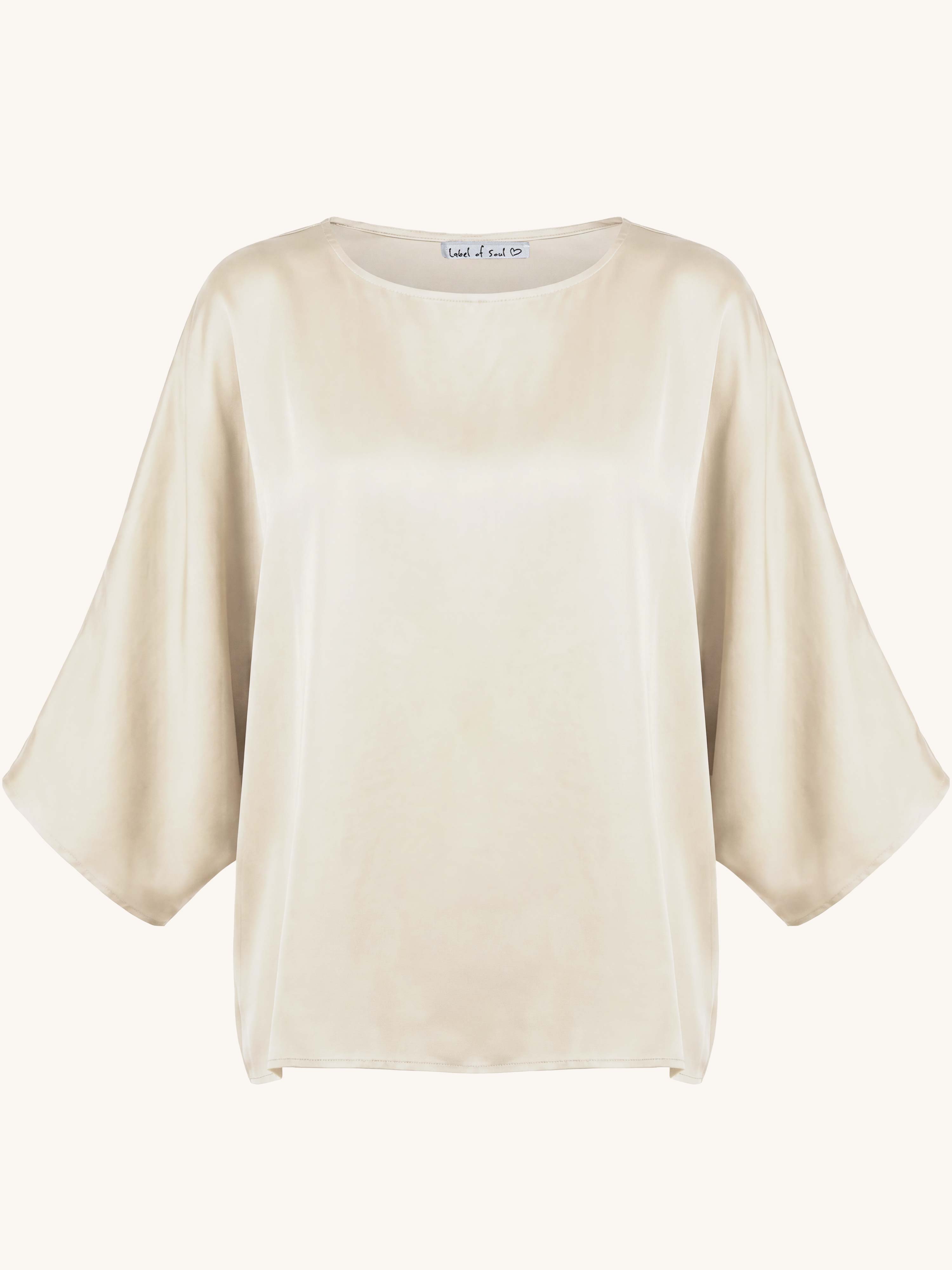 Oversize Viskose Poncho - ELEGANCE - Creme