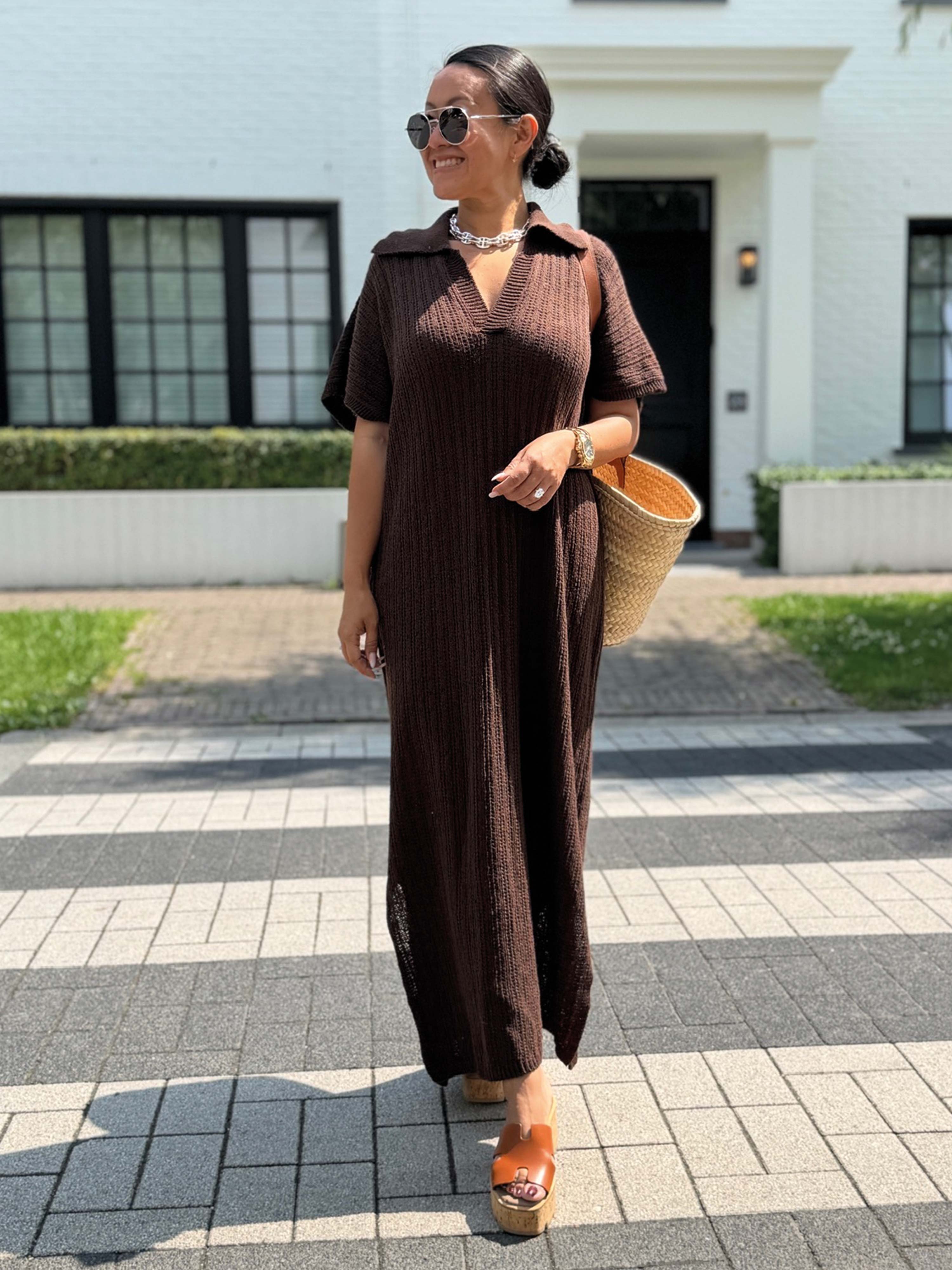 Häkelkleid Manacor - ONESIZE - Schoko