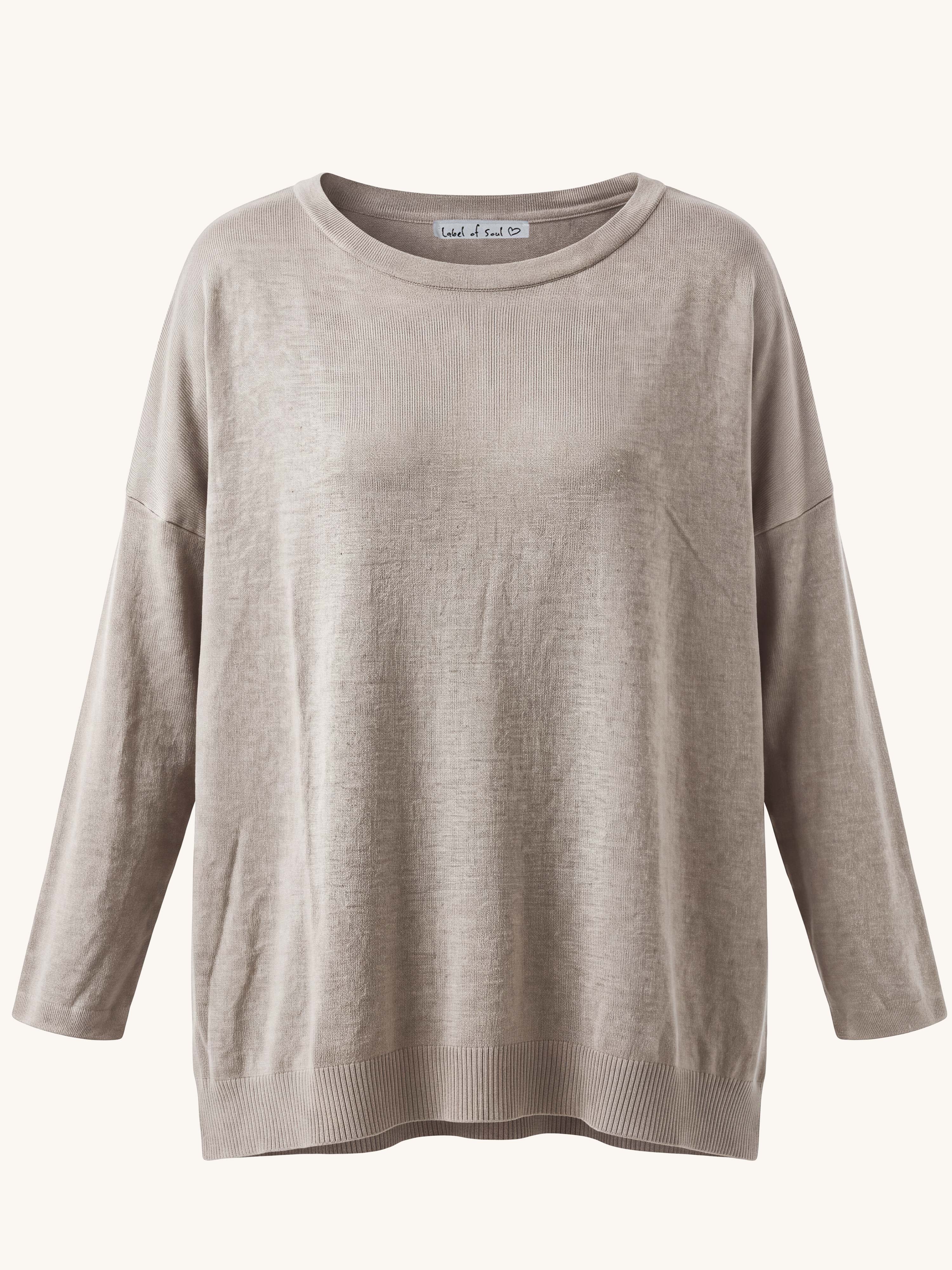 Oversize Viskose Pullover - Taupe