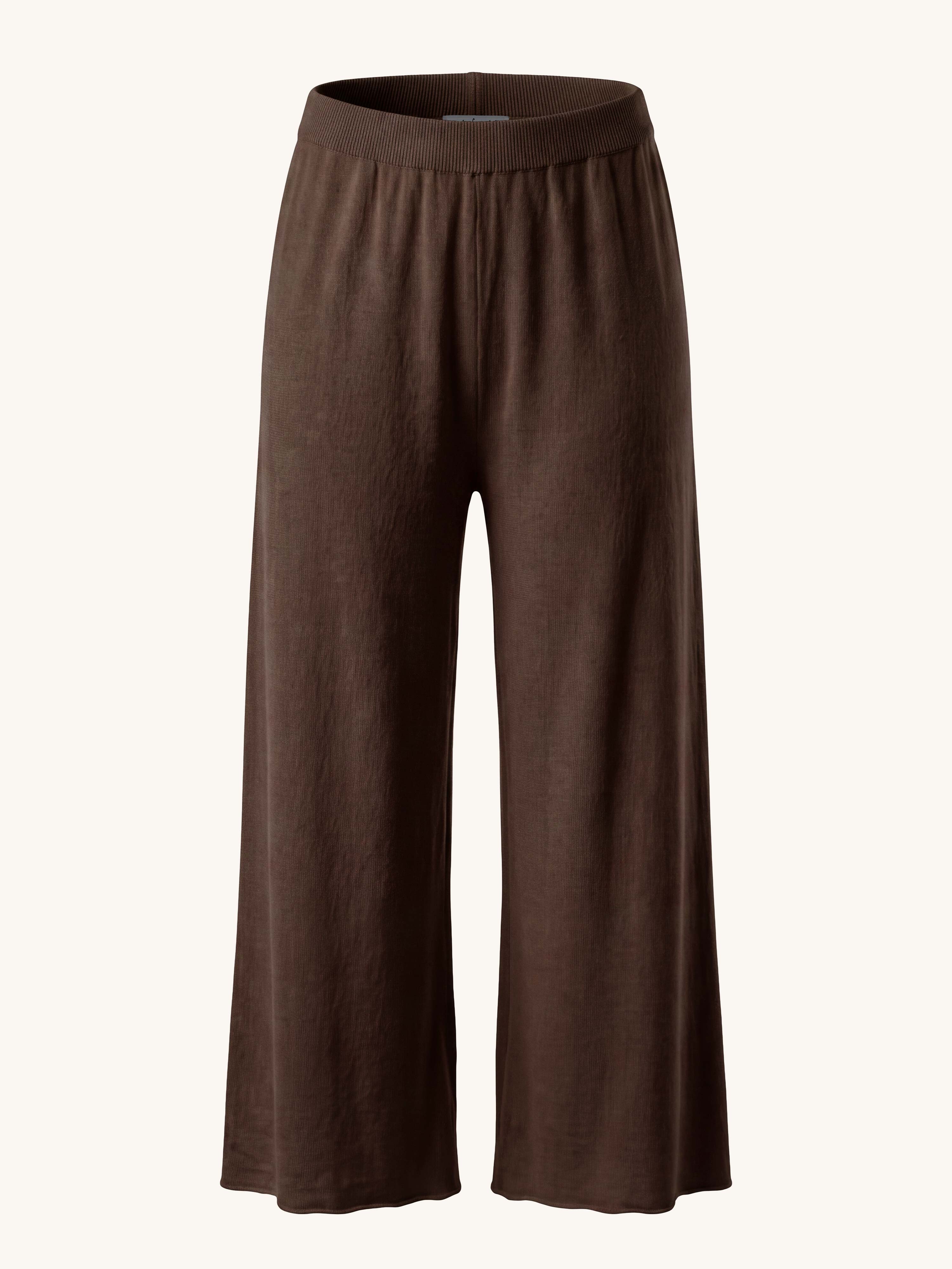 Viskose Strickhose - Schoko