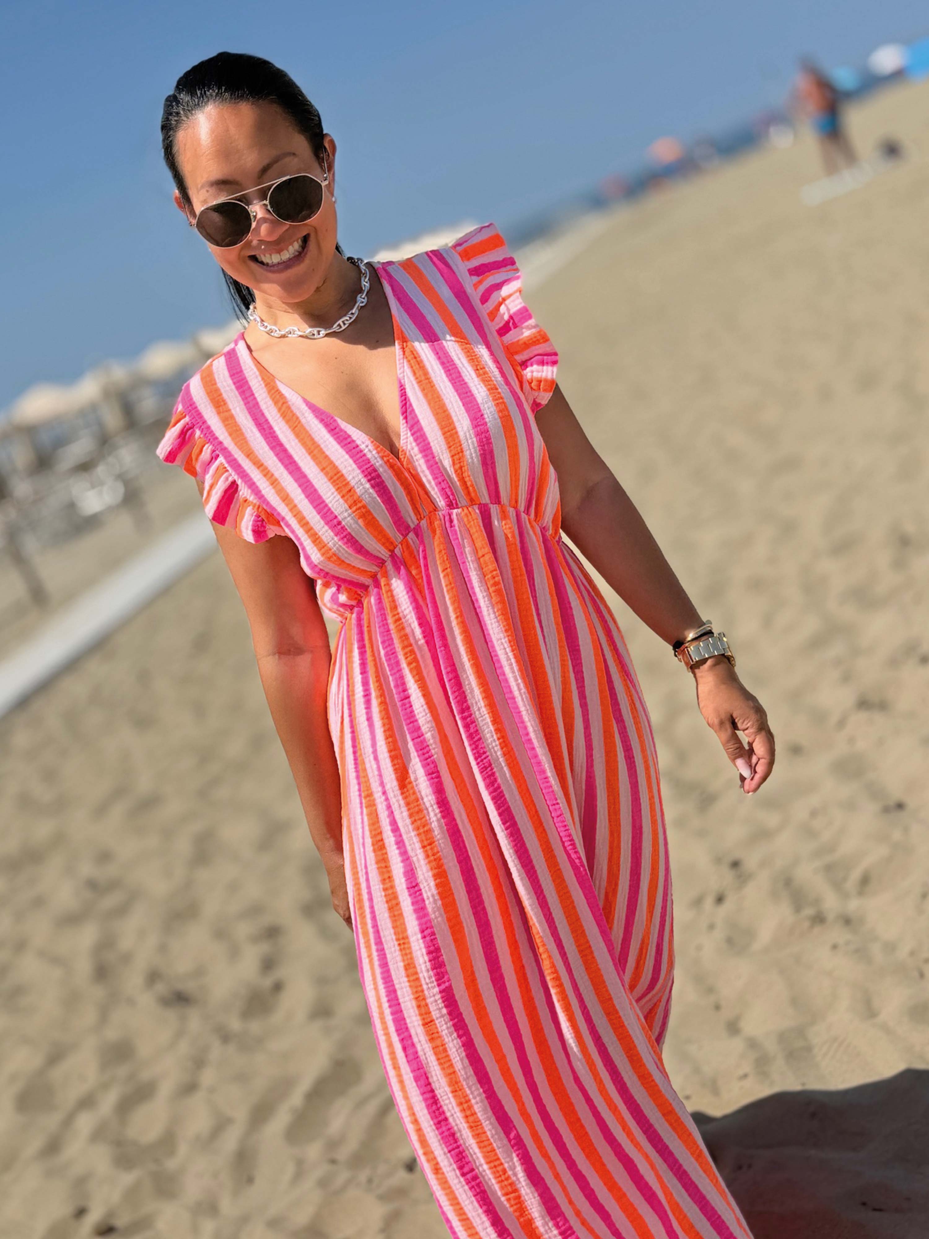 Musselin Kleid Soho - ONESIZE - Stripes Beach