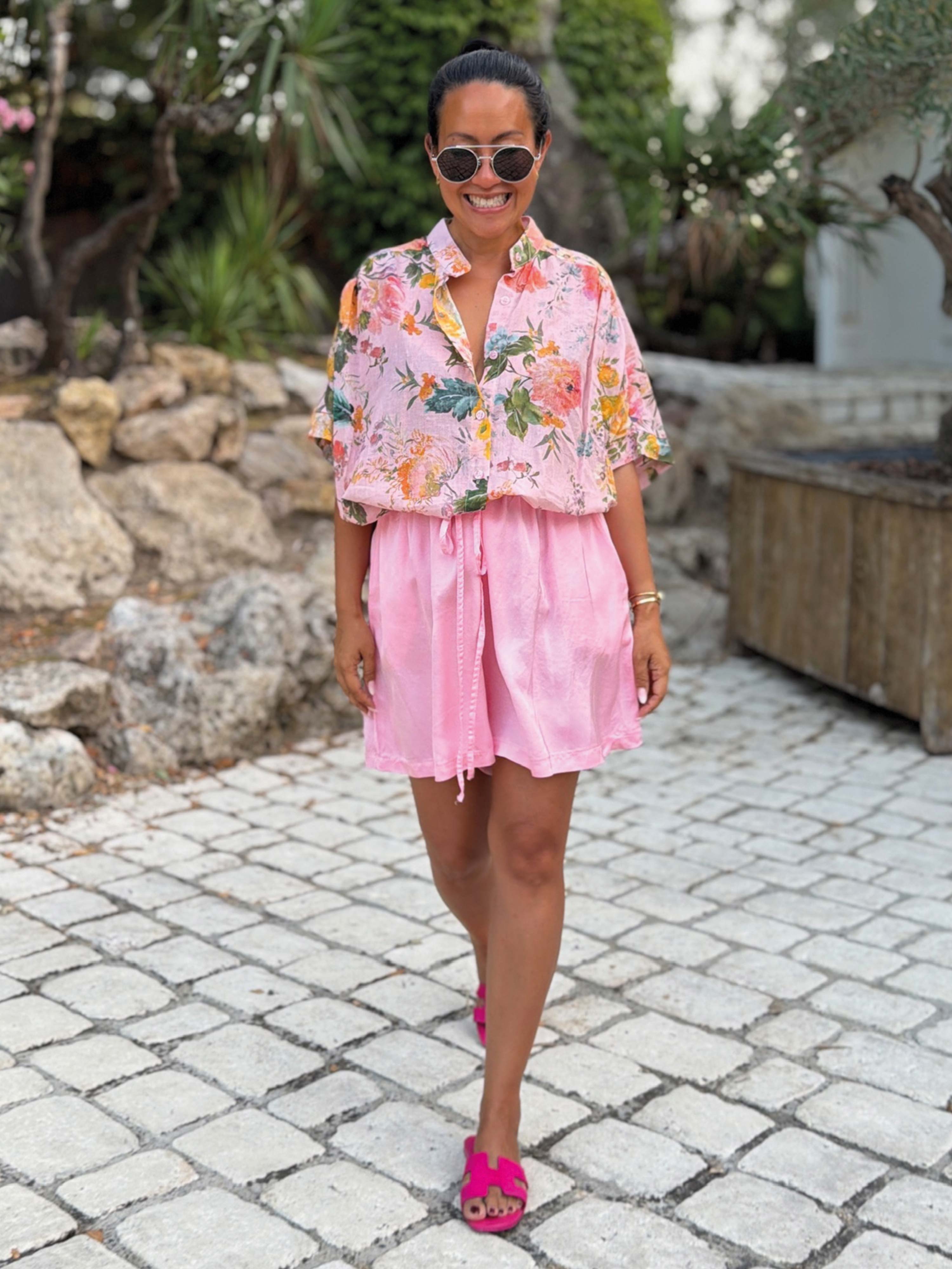 Viskose Bermuda Shorts - ELEGANCE - Rosa