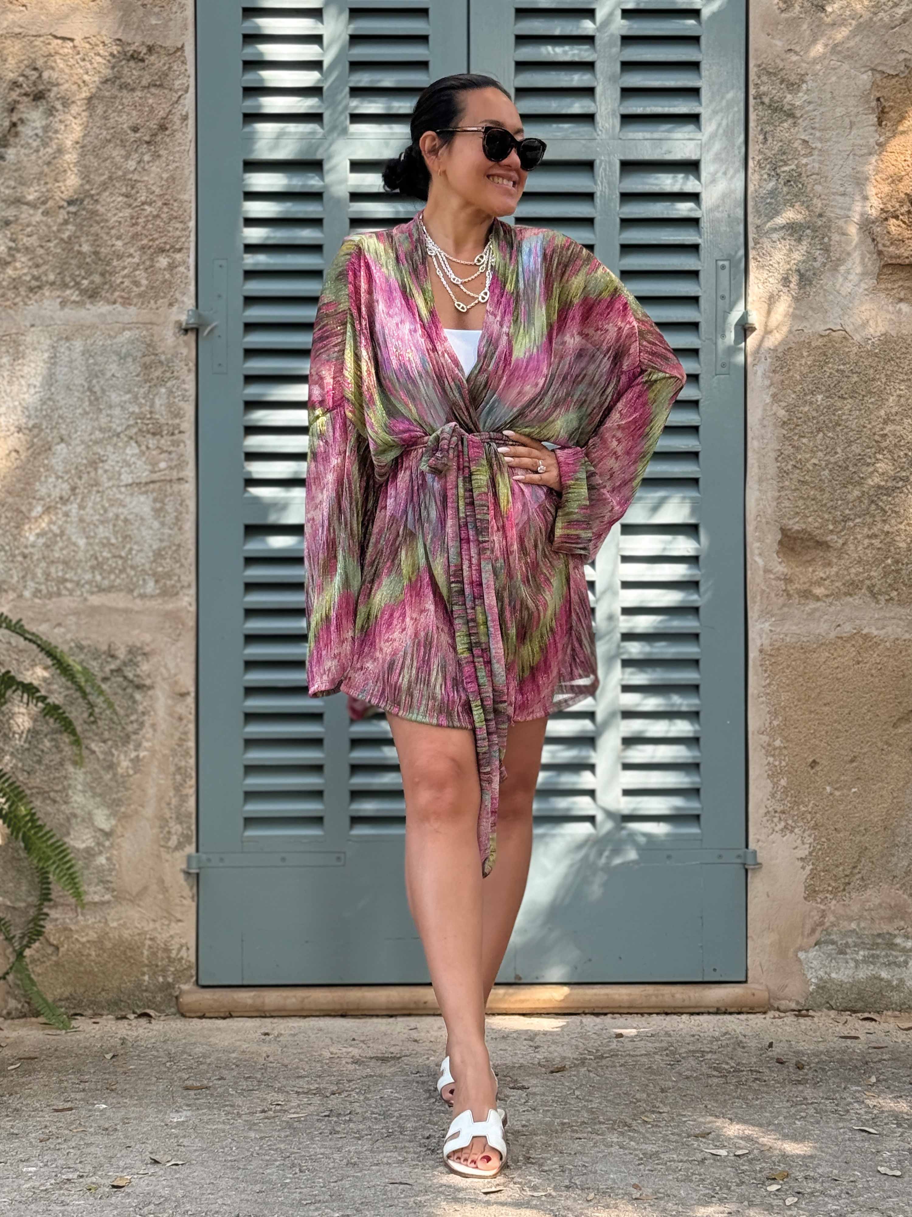 Wickel Kimono Jacke - LOTUS - Glow Pink Wickel Kimono Jacke - LOTUS - Glow Pink