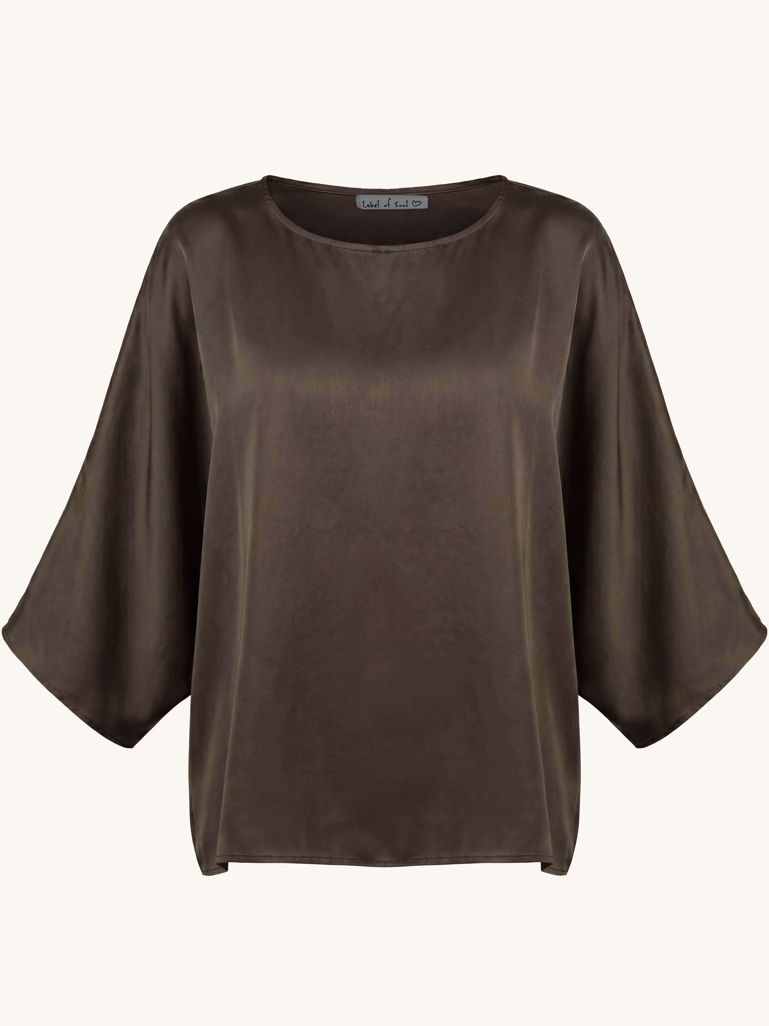 Oversize Viskose Poncho - ELEGANCE - Schoko