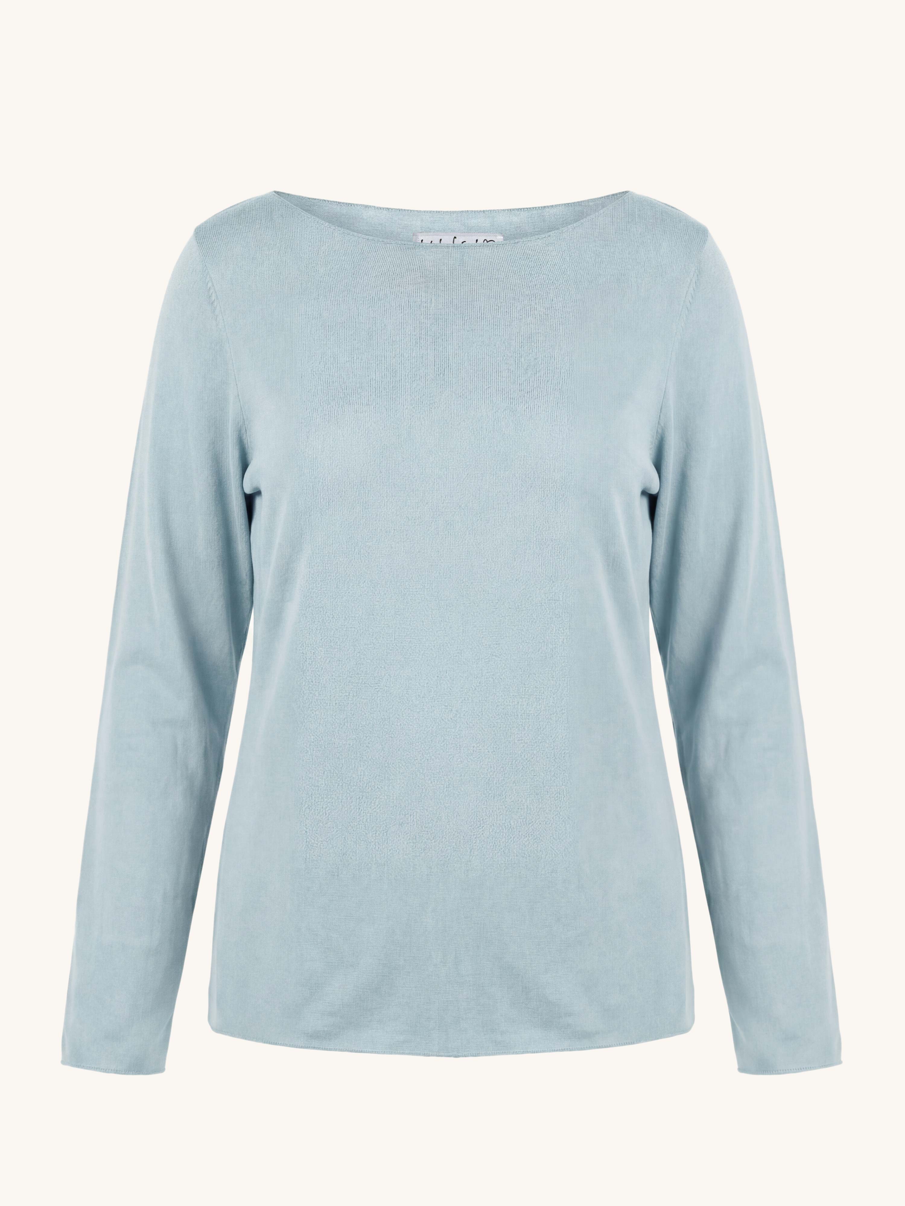 Soft Langarmshirt mit Kaschmiranteil - CURVY - Blau