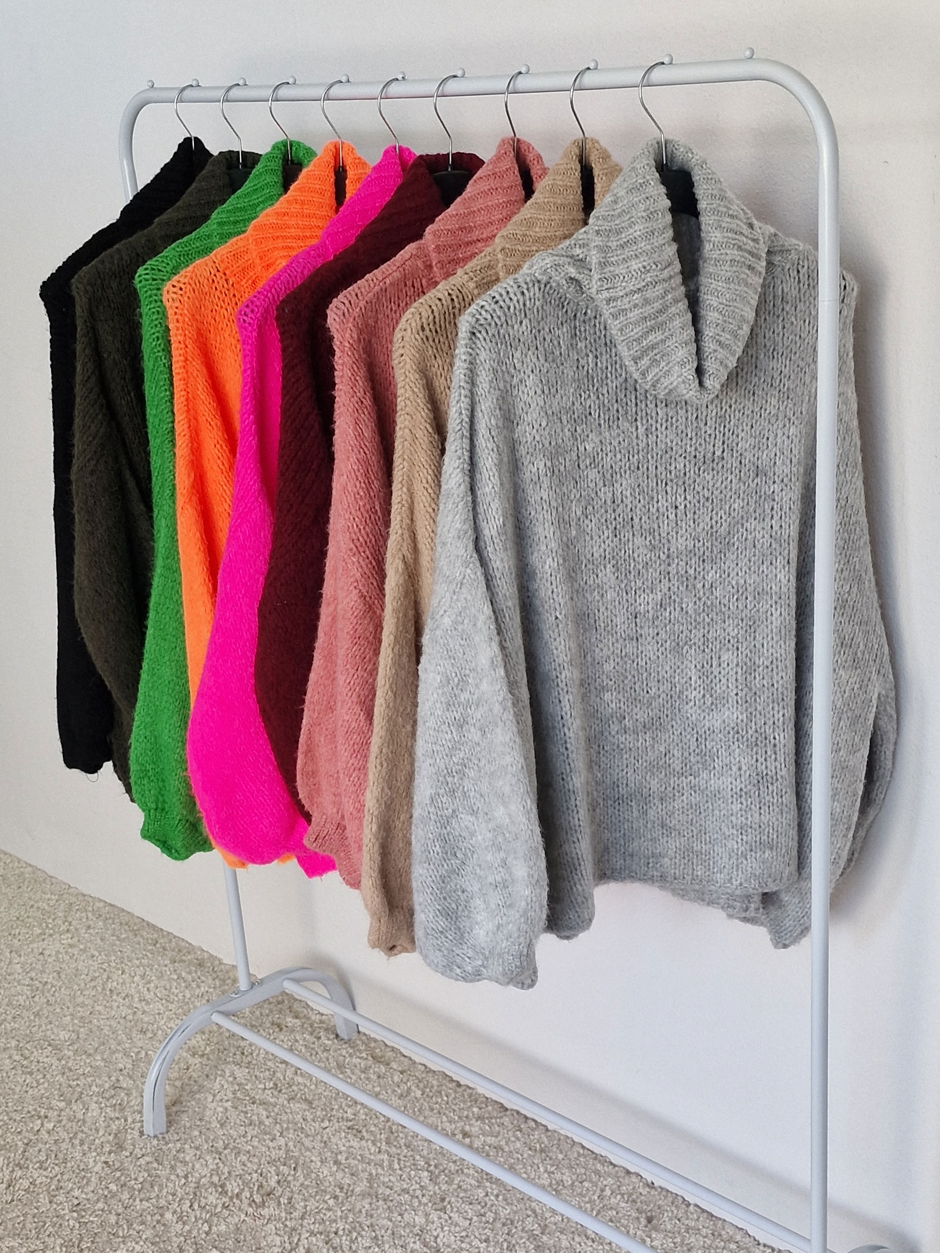 Oversize Pullover mit Rollkragen - FLAUSCHI - Hellgrau Oversize Pullover mit Rollkragen - FLAUSCHI - Hellgrau