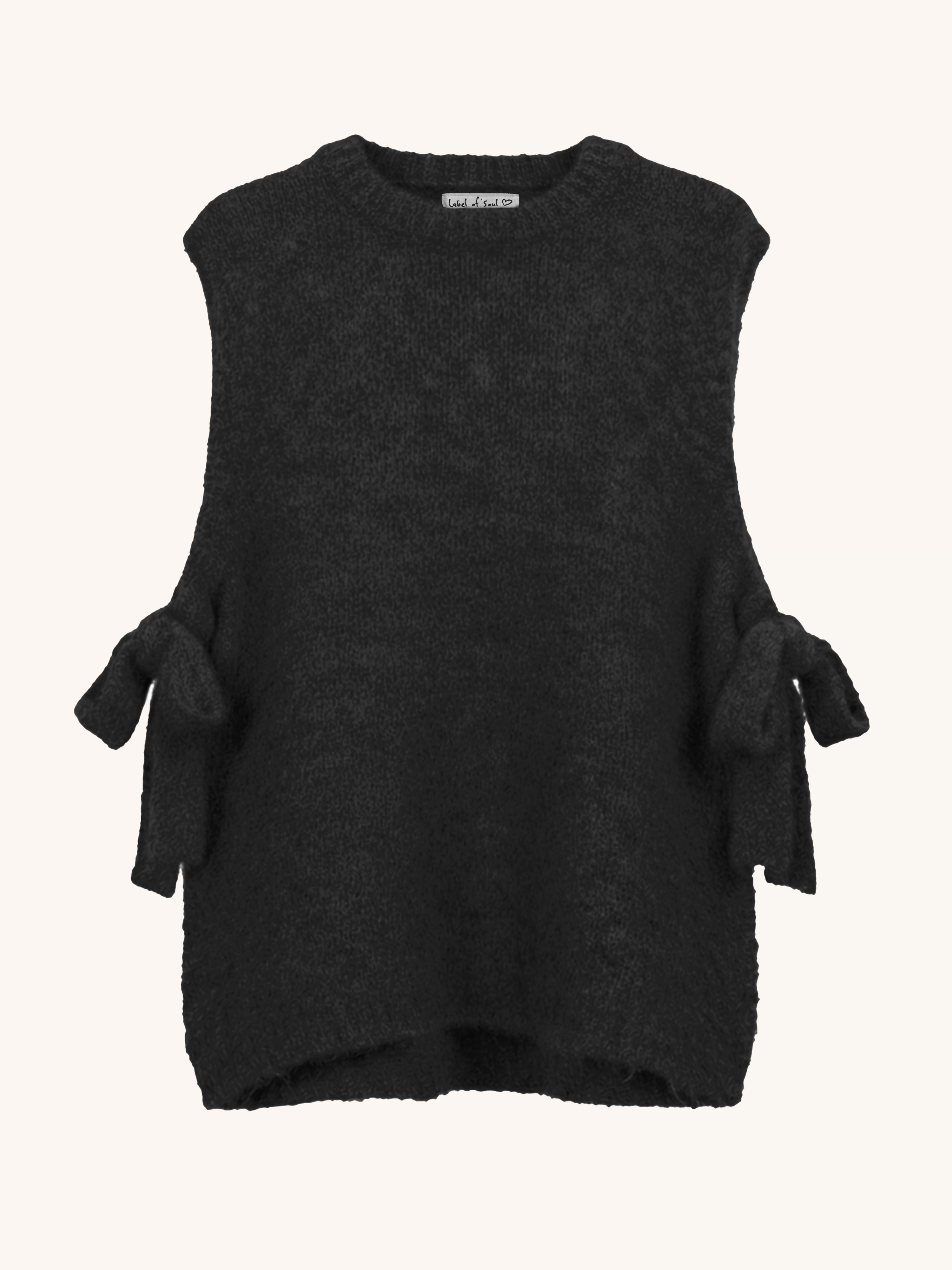 Pullunder mit Alpakawollanteil - Schwarz