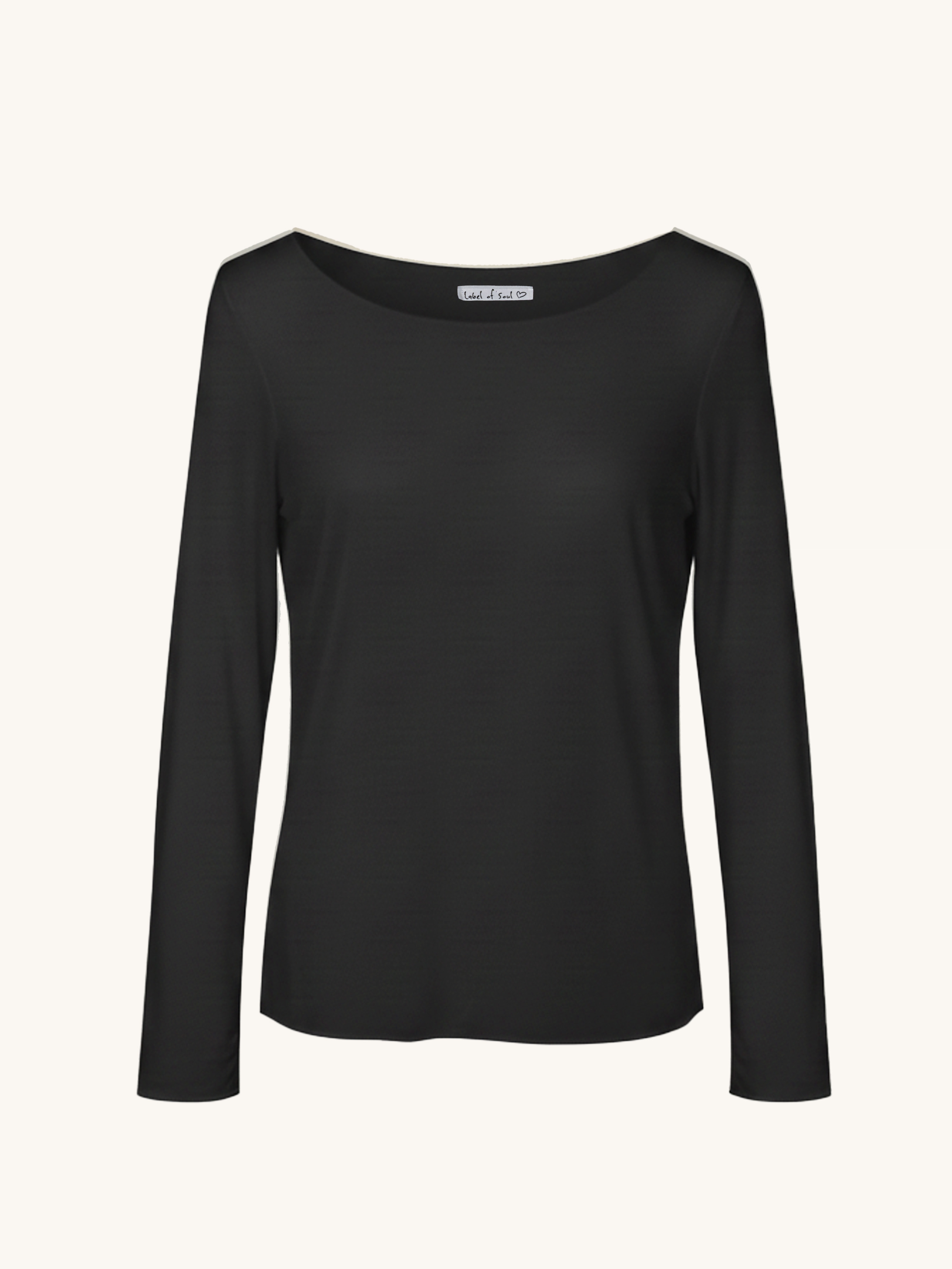 Soft Langarmshirt mit Kaschmiranteil - Schwarz Soft Langarmshirt mit Kaschmiranteil - Schwarz