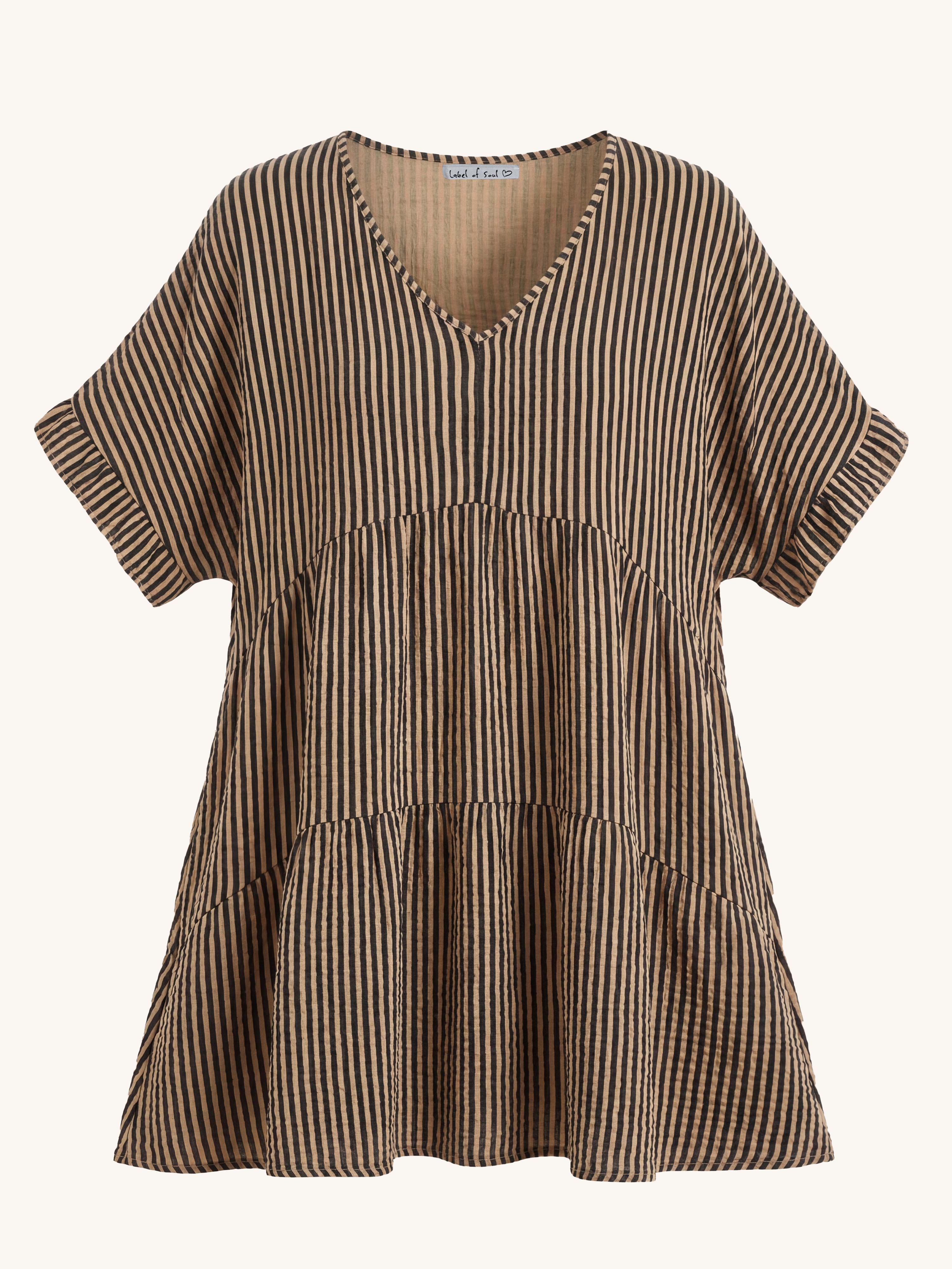 STRIPES Camel/Schwarz