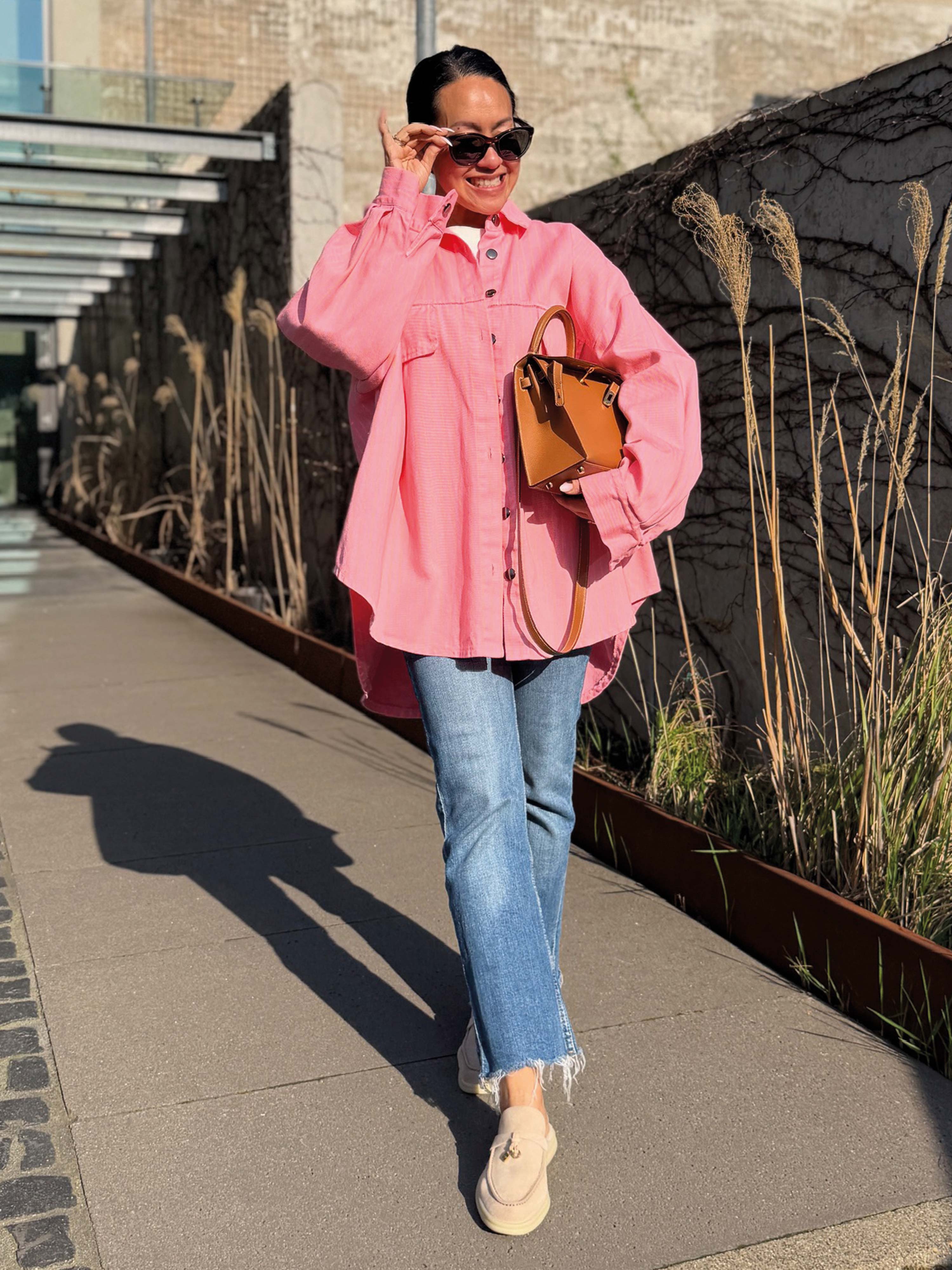 Denim Overshirt Jacke - STRIPES Lollipop