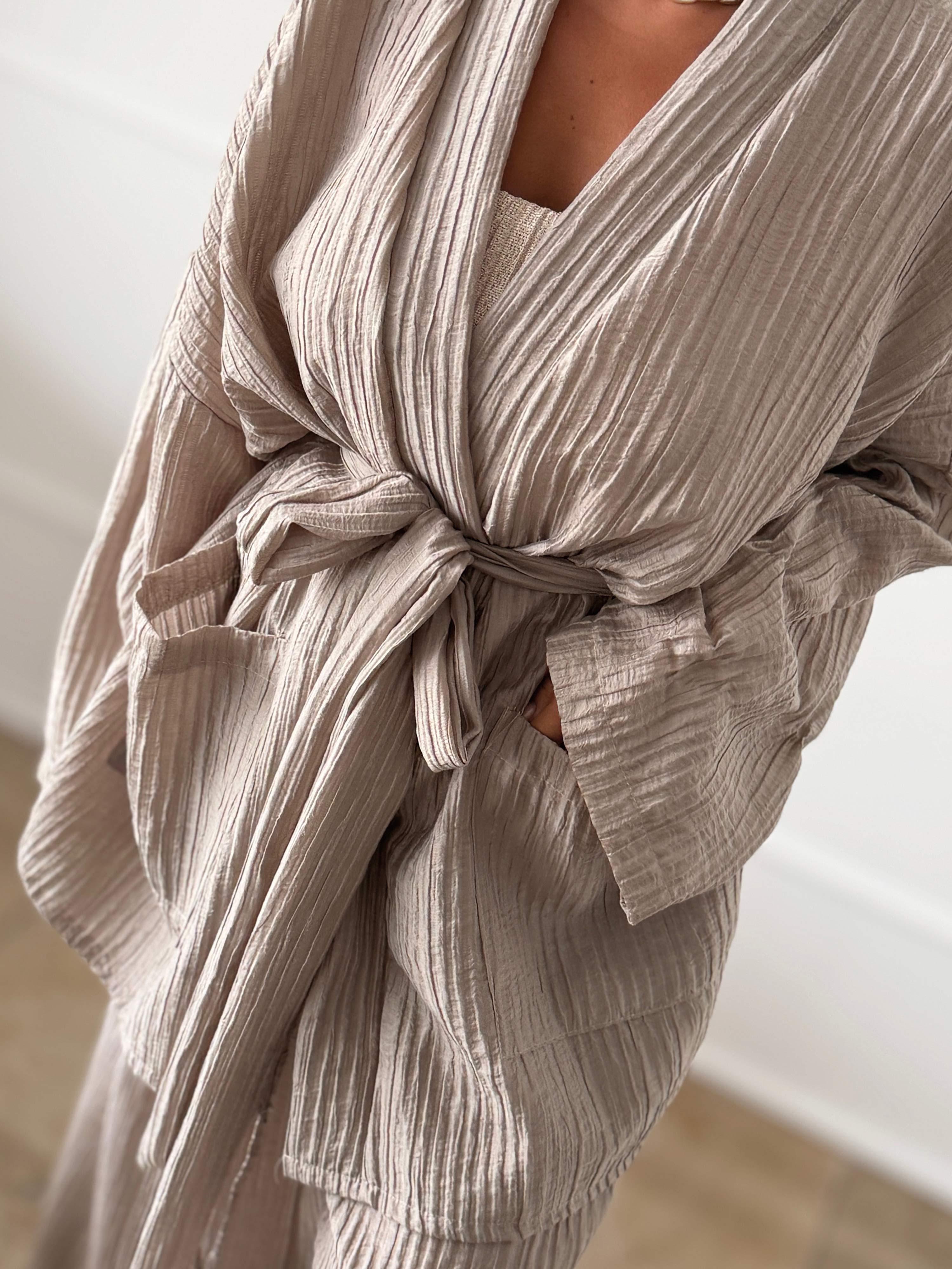 Wickel Kimono Jacke - NOA - Pearl Wickel Kimono Jacke - NOA - Pearl