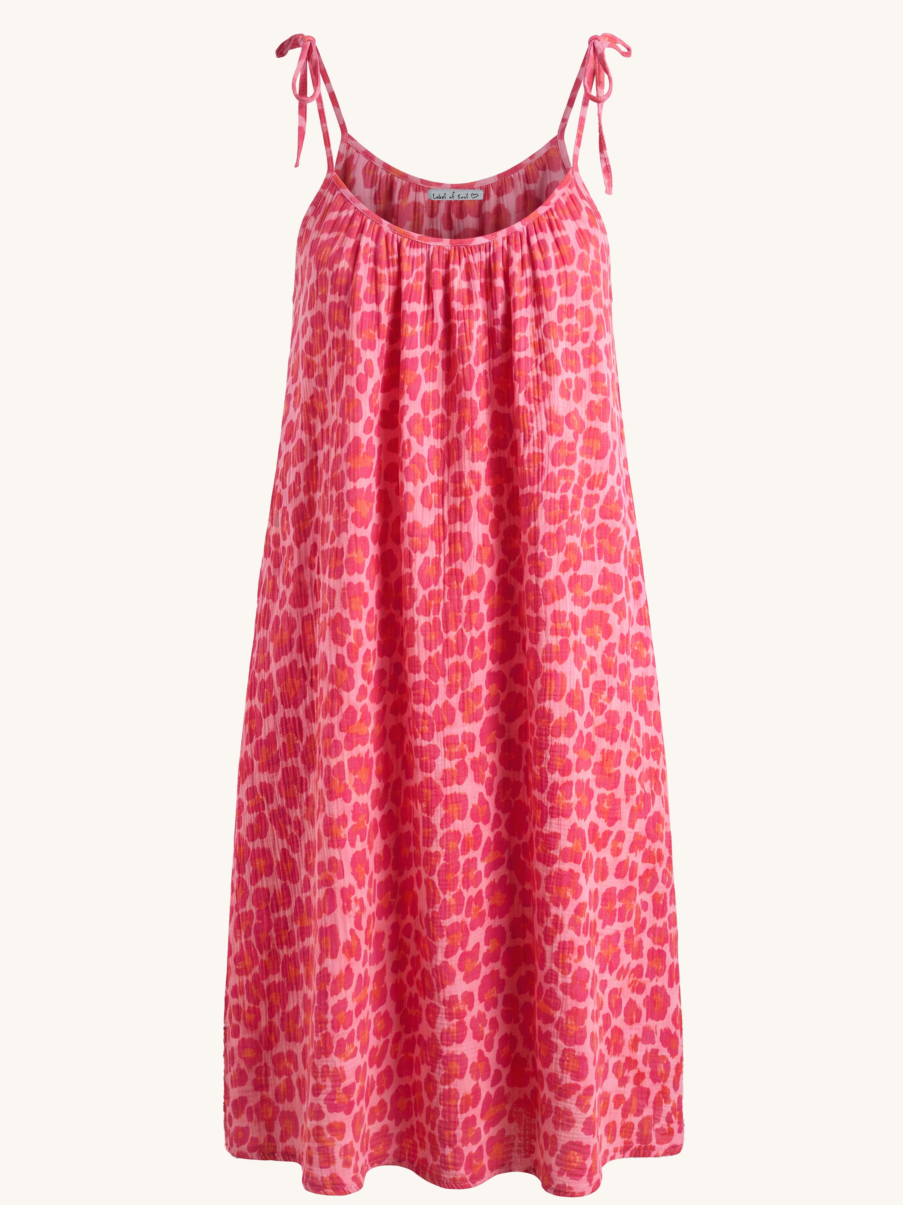 Musselin Trägerkleid LONG mit Taschen - ALISA - LEO Juicy