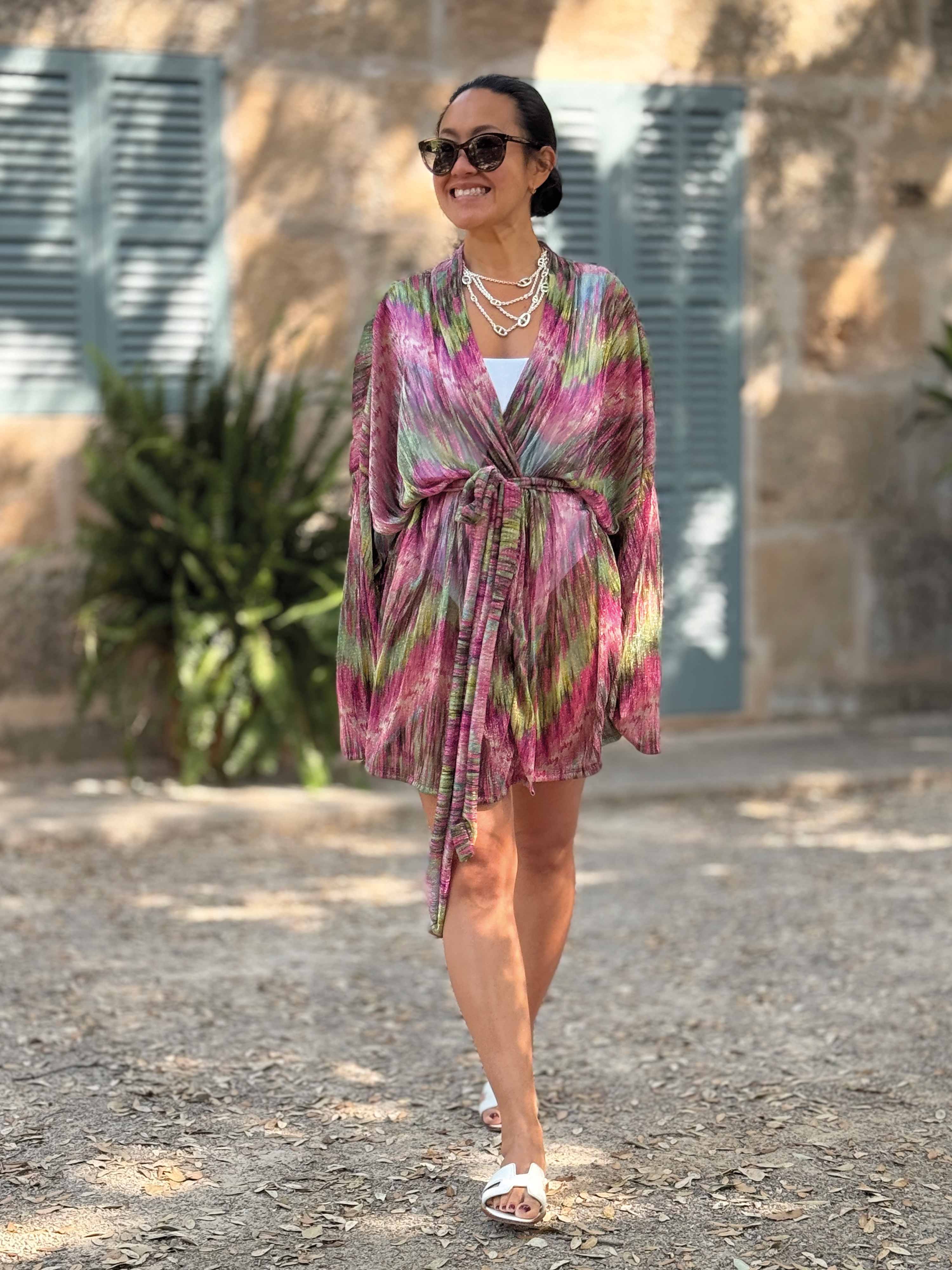 Wickel Kimono Jacke - LOTUS - Glow Pink