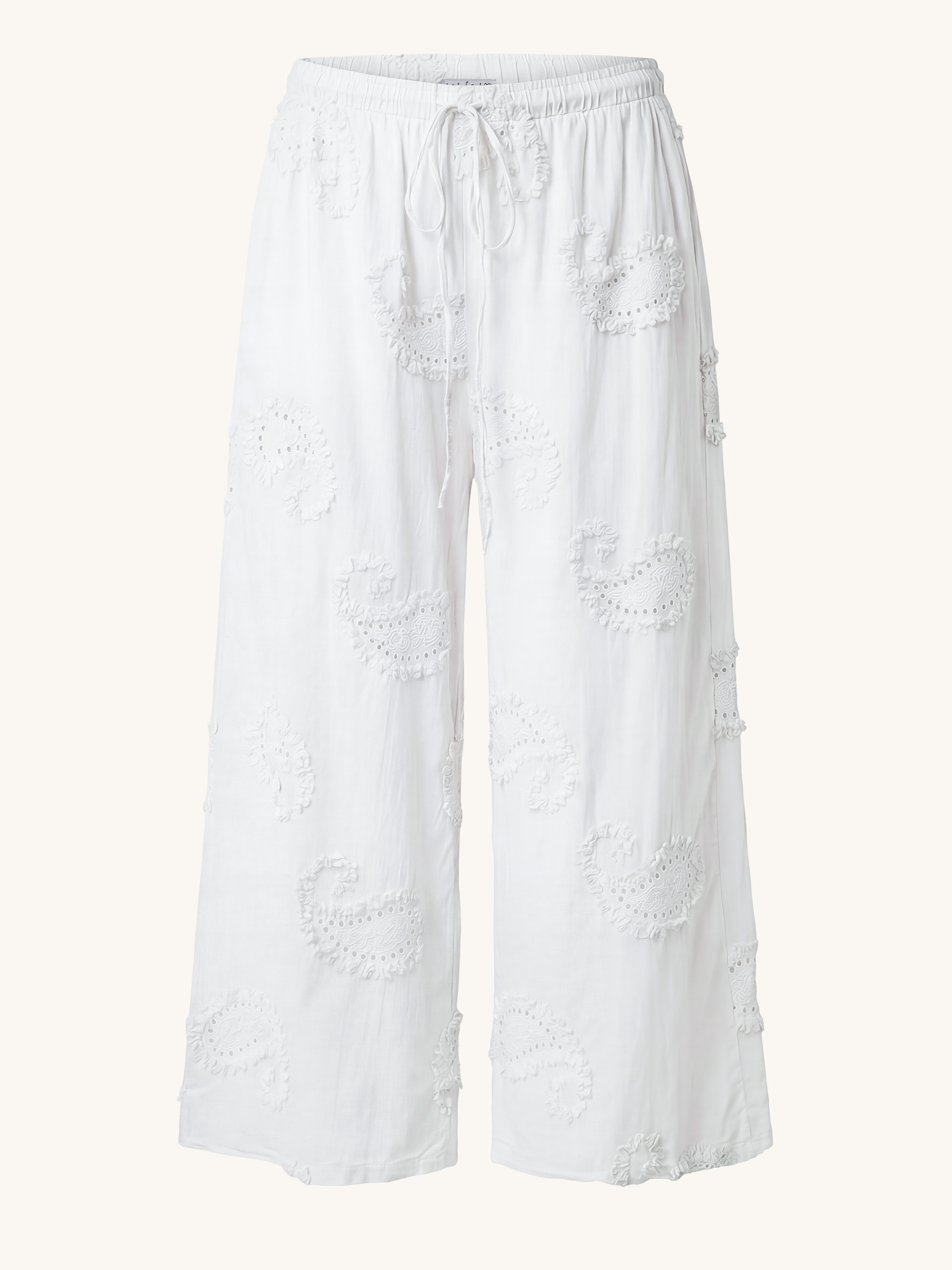 Cotton Palazzo Oversize Hose - OHANA - Weiss