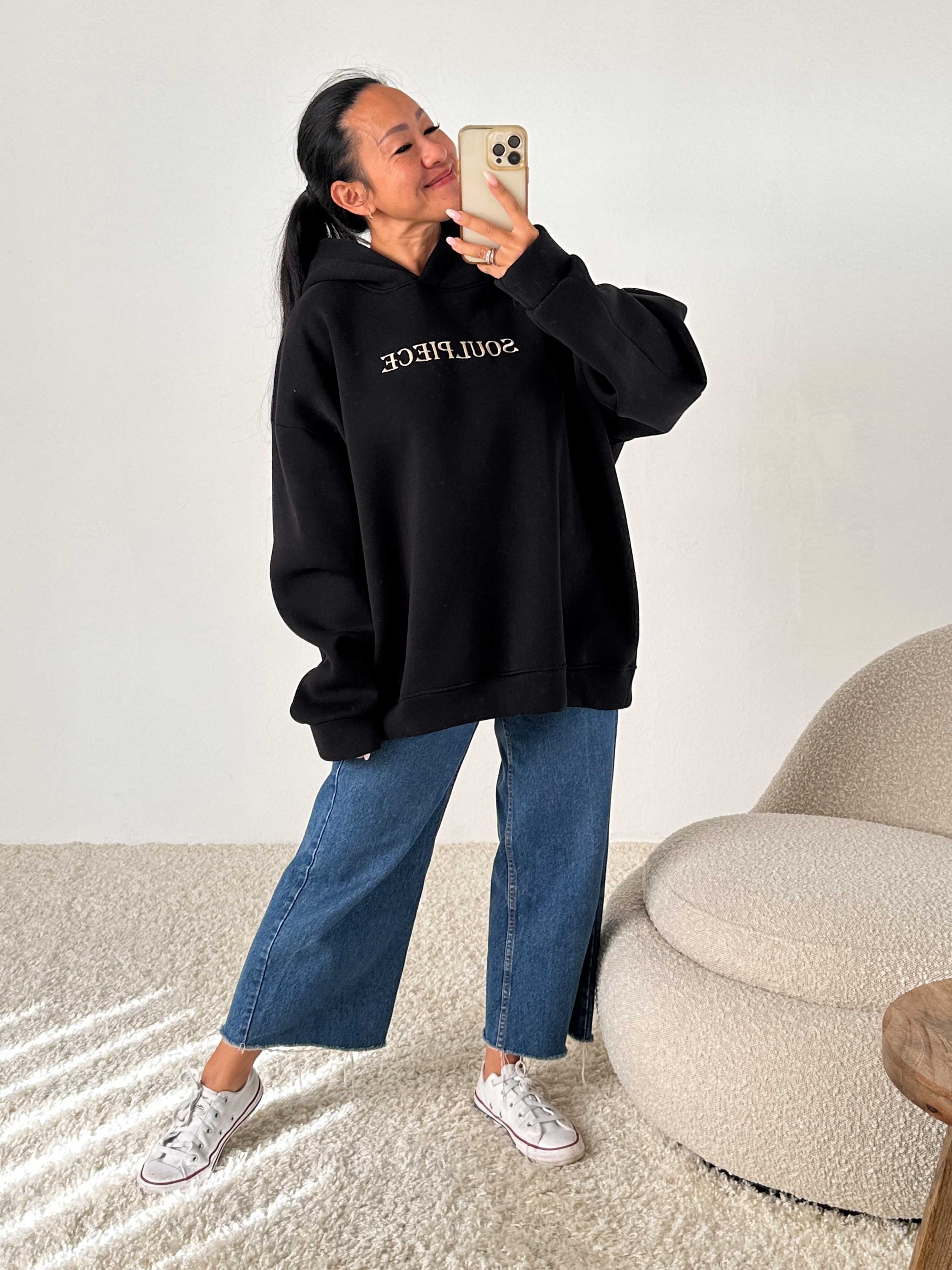 Unisex Oversize Hoodie - SOULPIECE - Schwarz/Gold