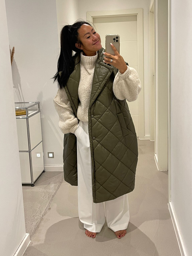 Federleichter Steppweste - Olive