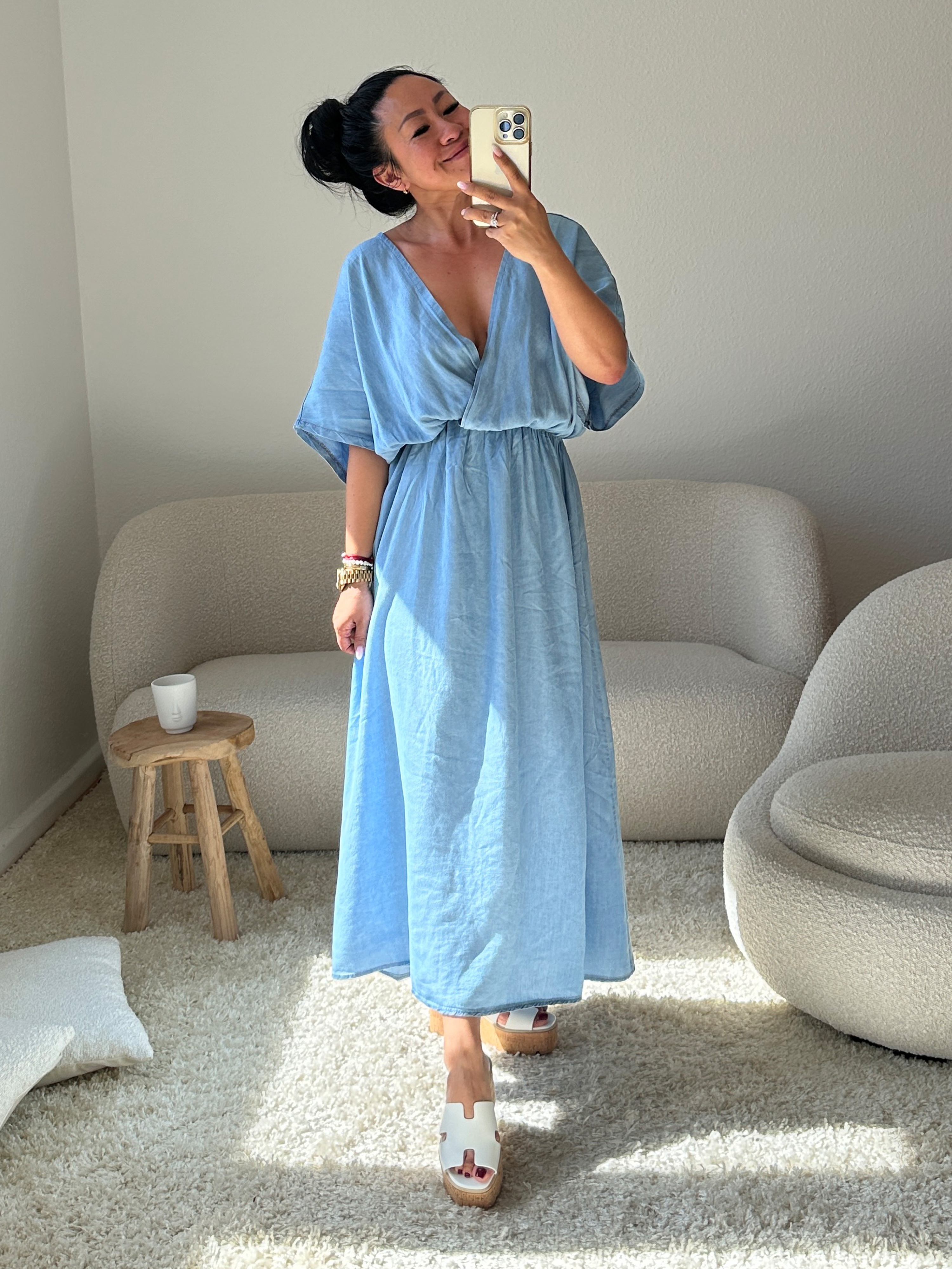 Leichtes Lyocell Kleid - Malaga - Blau