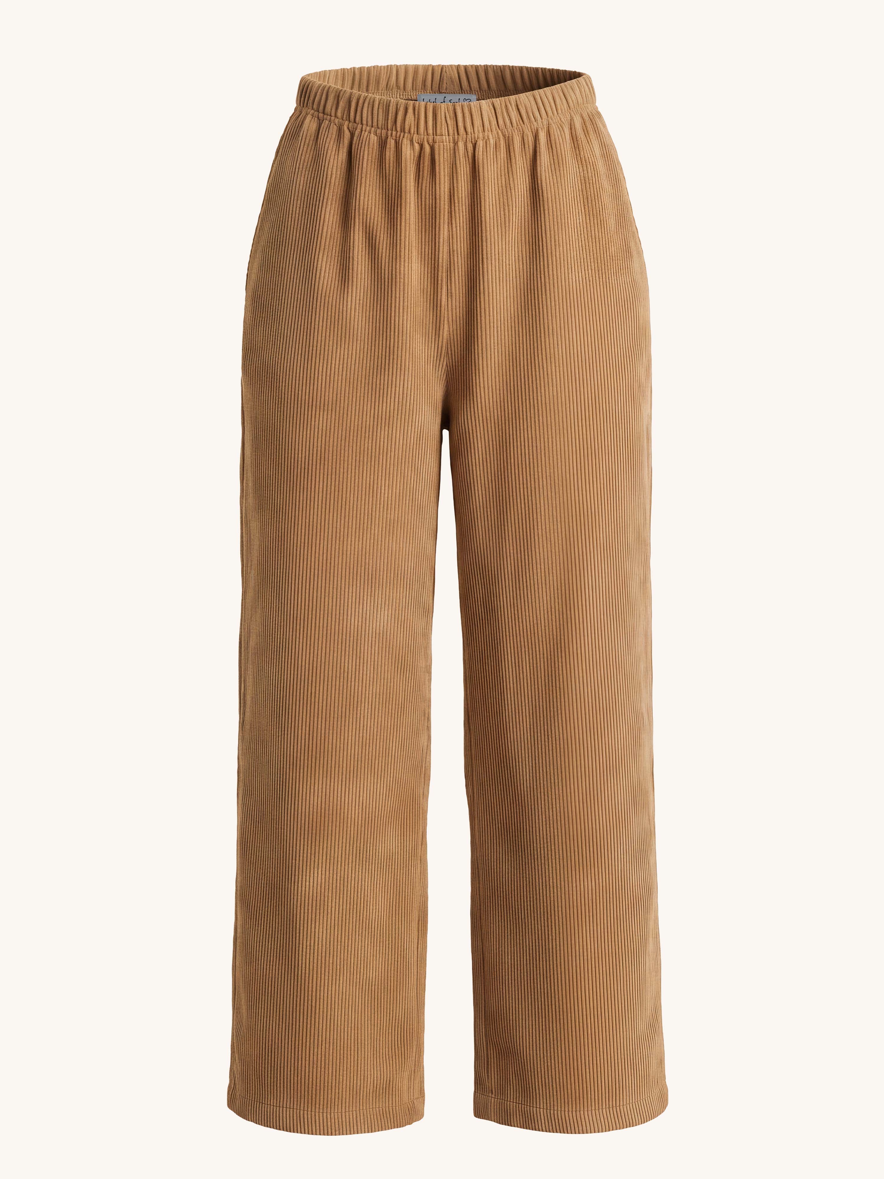 Cordhose mit zulaufendem Bein - Camel