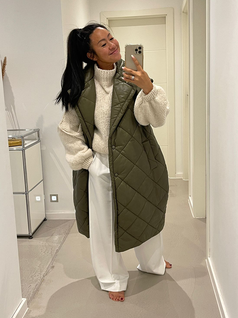 Federleichter Steppweste - Olive