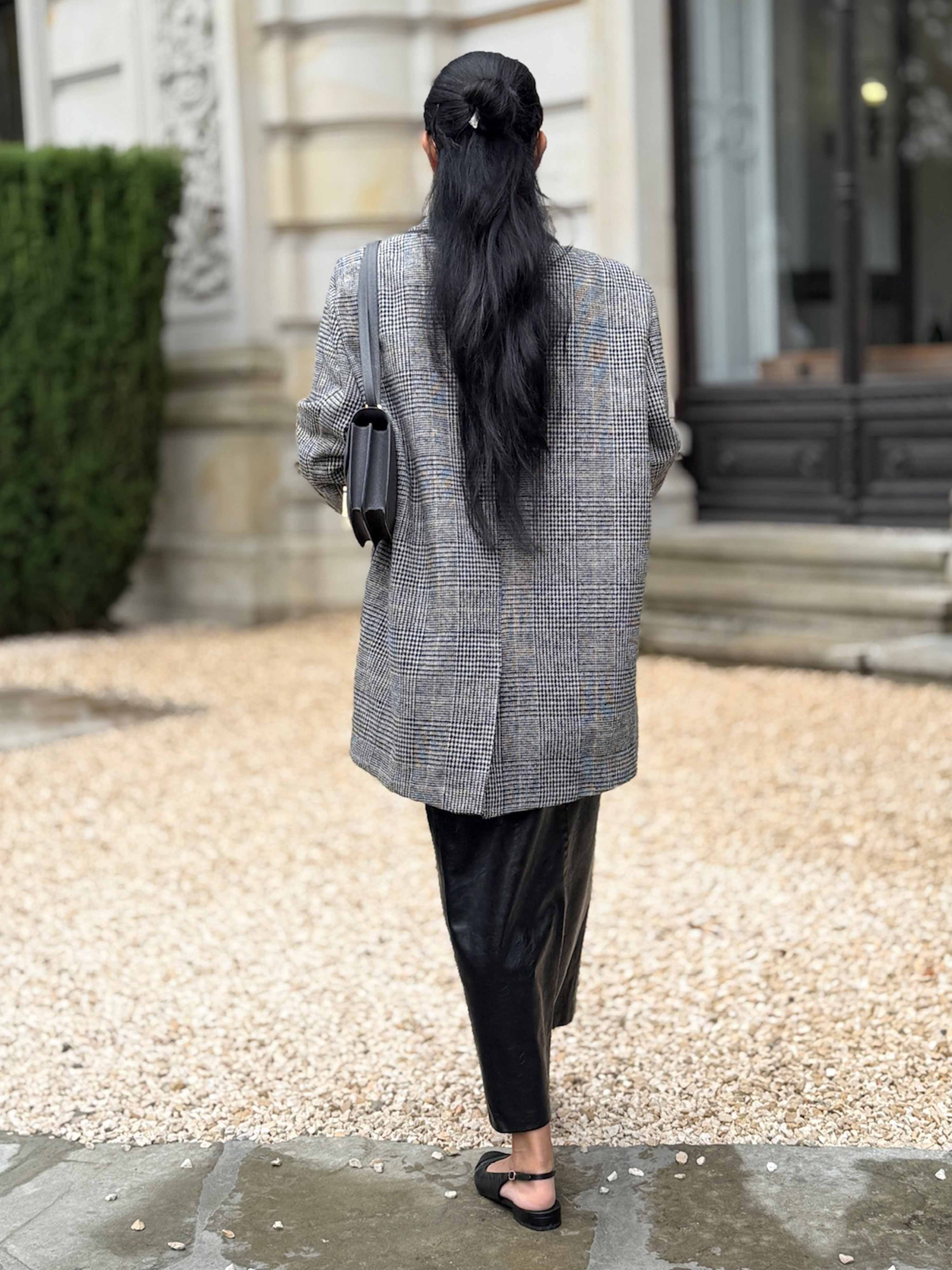 Oversize Blazer Jacke - KARO - Schwarz Oversize Blazer Jacke - KARO - Schwarz