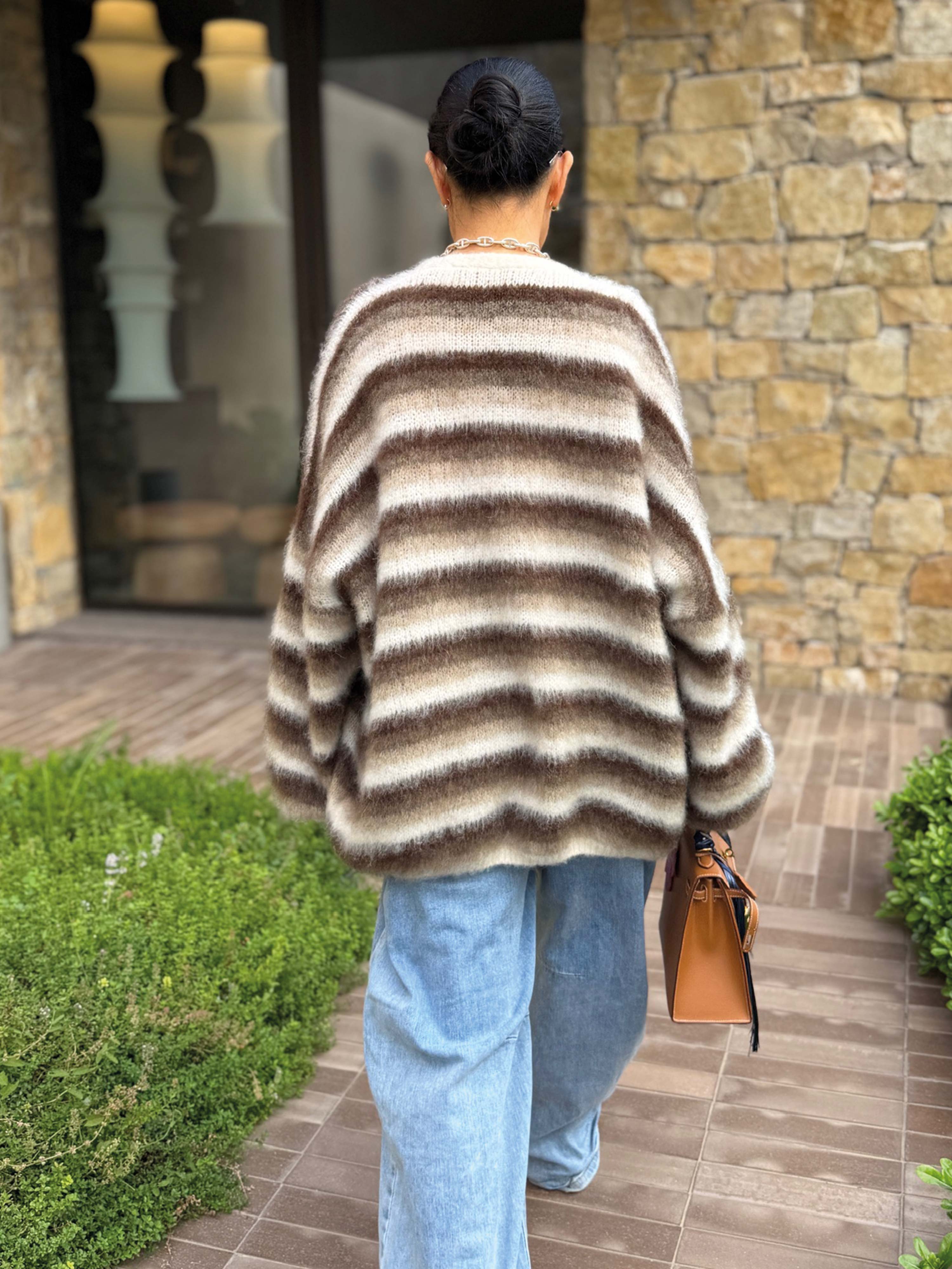 Oversize Cardigan - FLUFFY - Schoko Mix