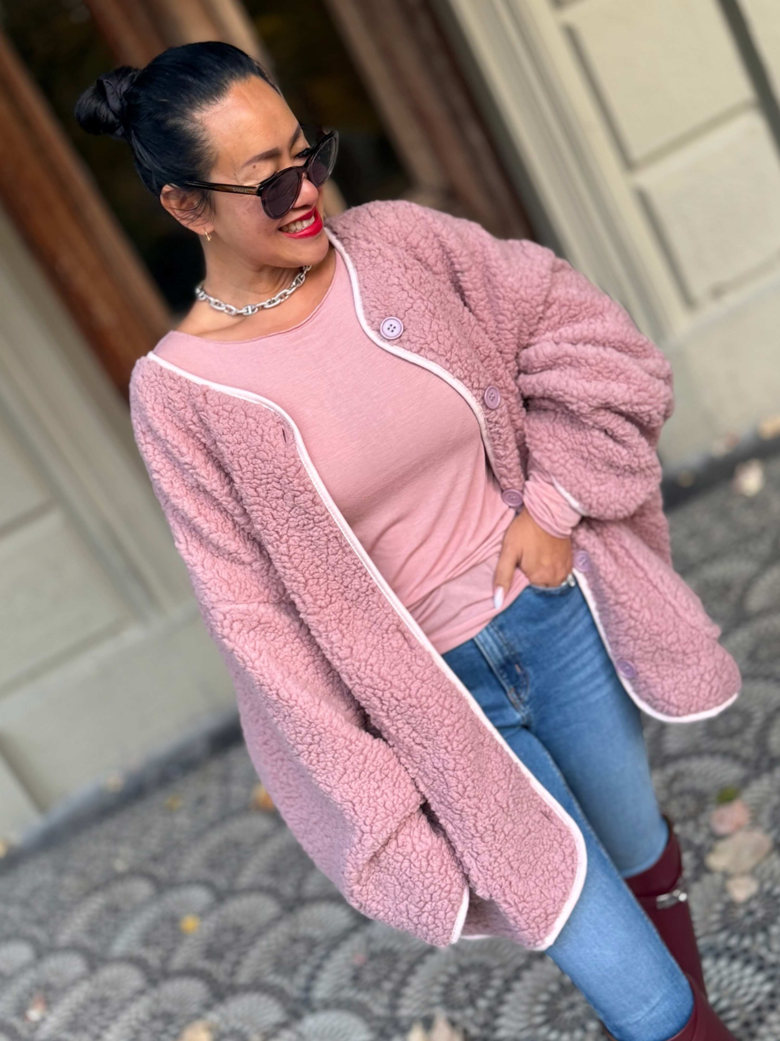 Teddylook Oversize Jacke - ICON - Blush