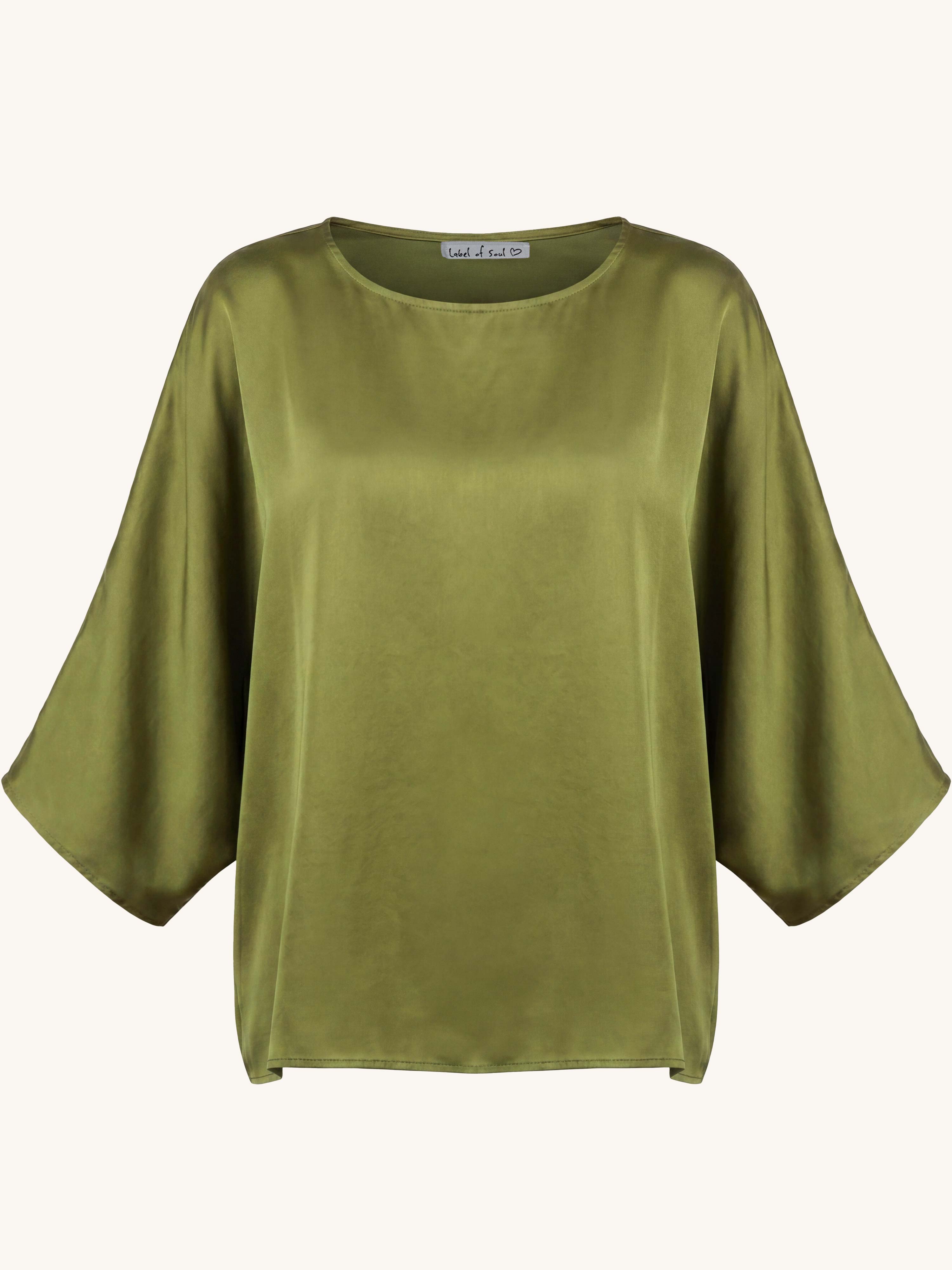 Oversize Viskose Poncho - ELEGANCE - Olive