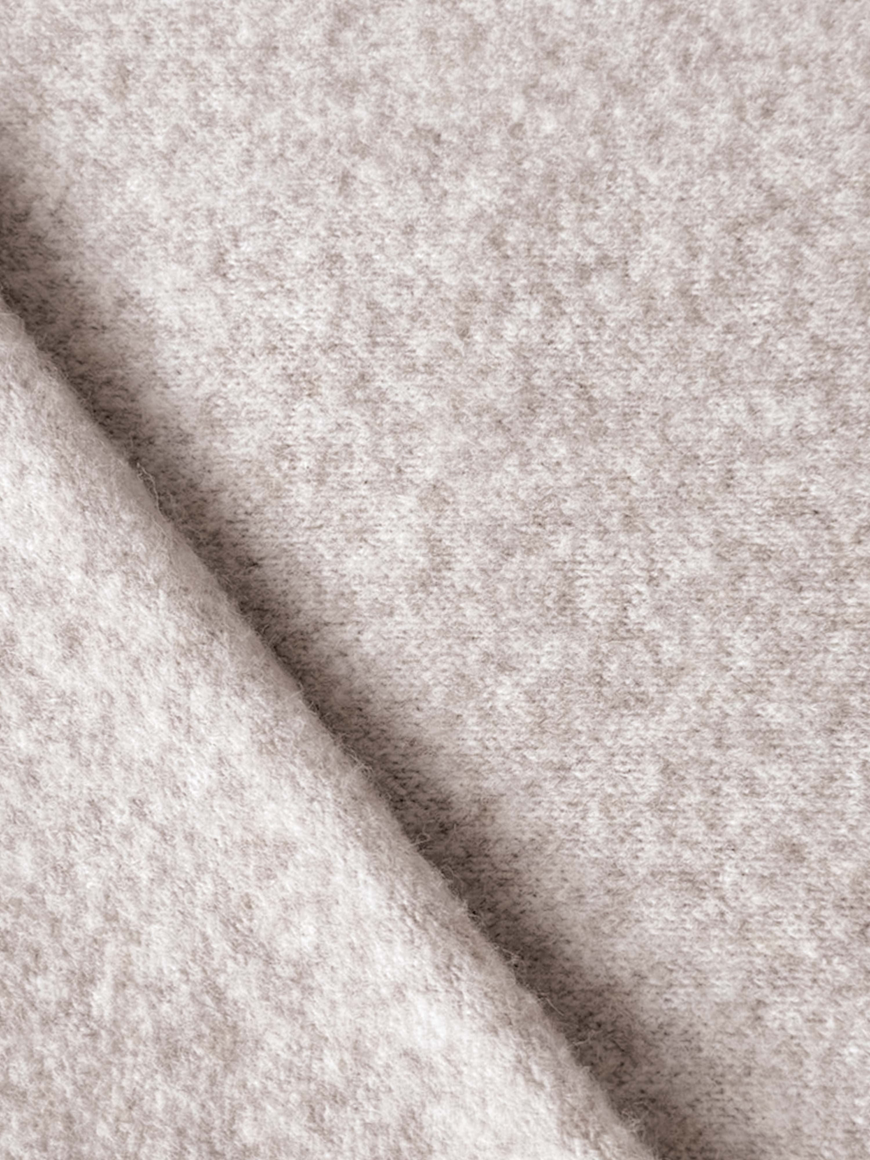 Soft Alpaka Strickpullover mit Ärmelraffung - Oatmeal