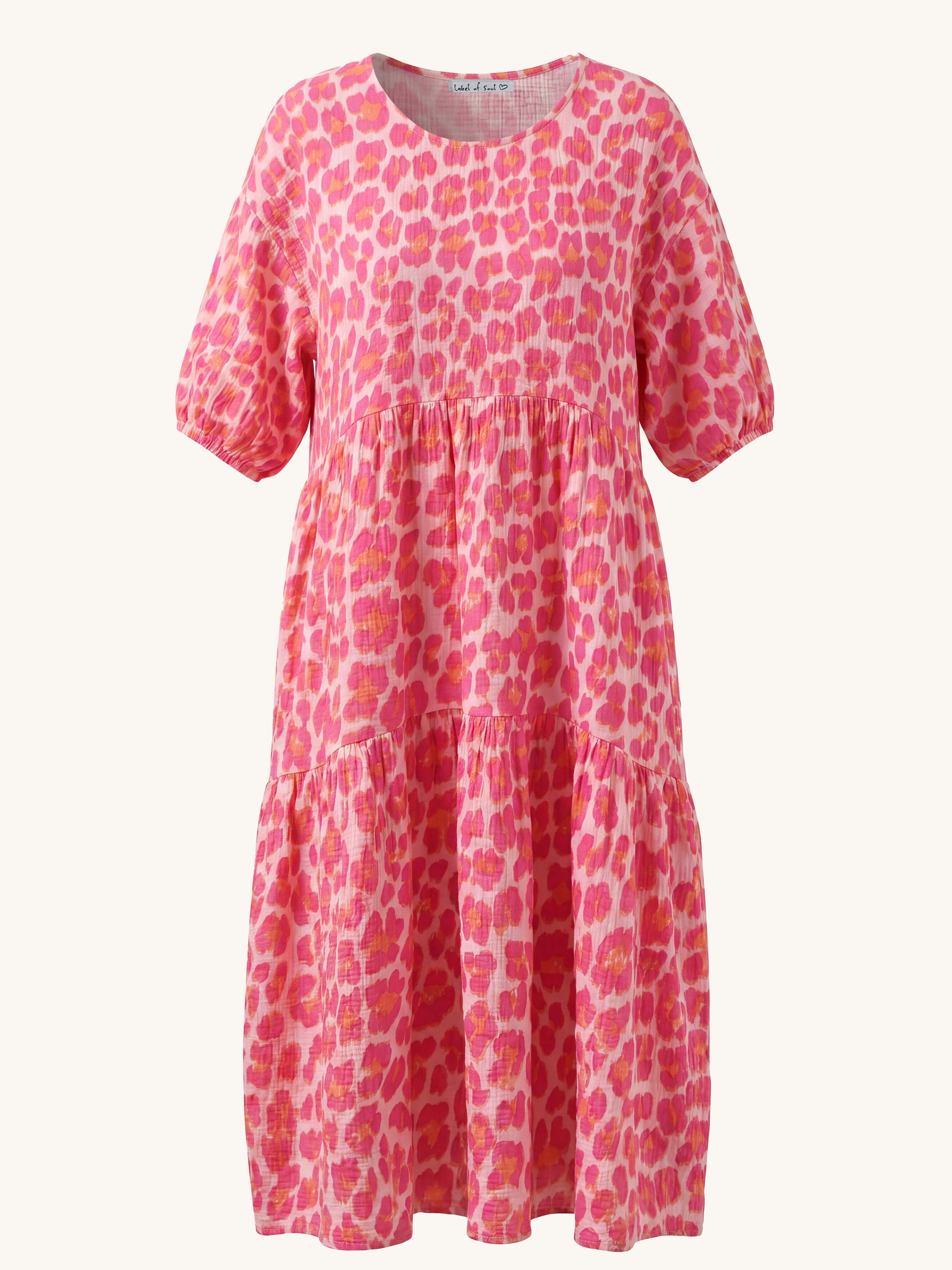 Oversize Musselin Kleid mit Rundhalsausschnitt - Leo Juicy