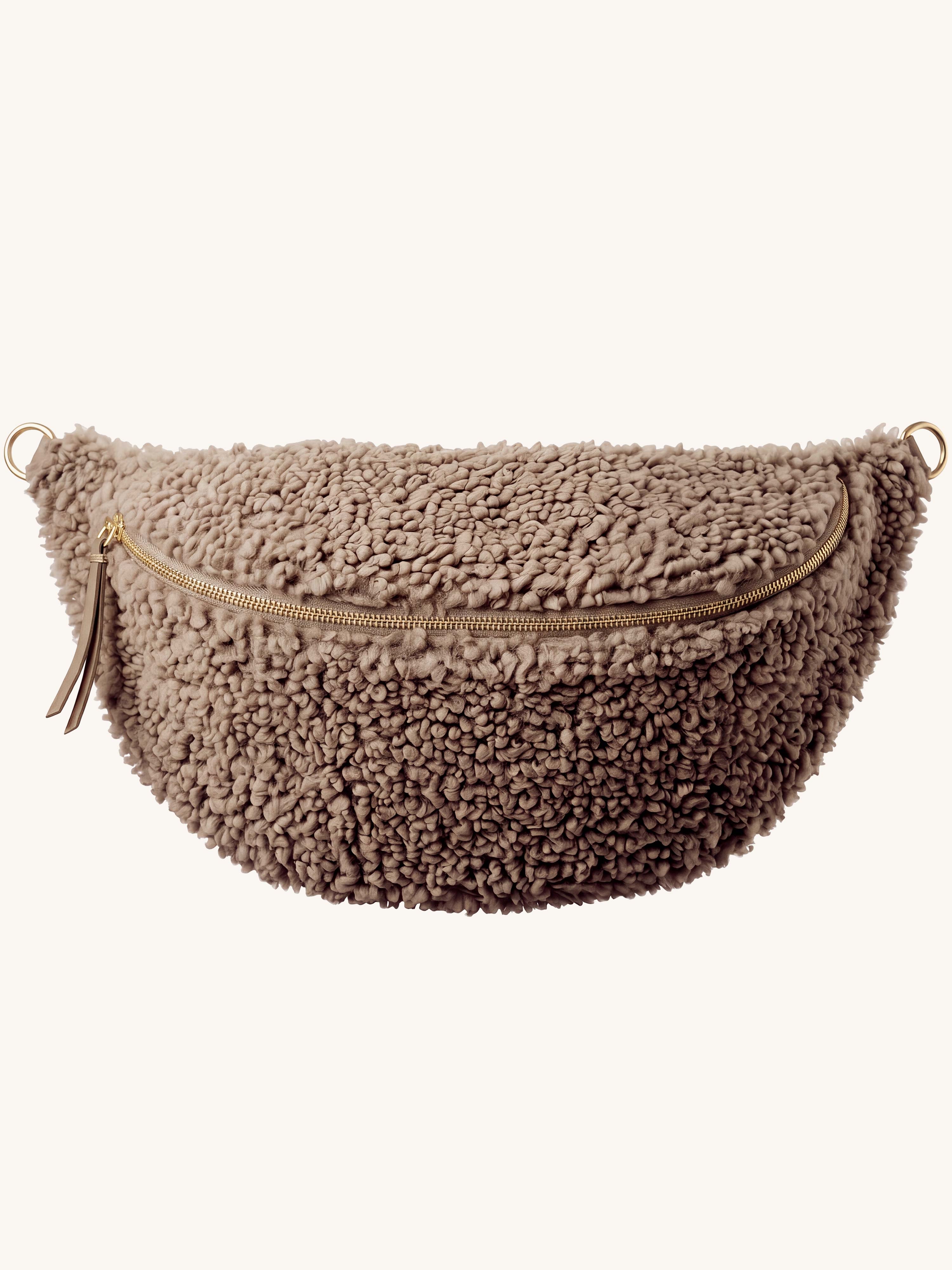 XXL Teddylook Bumbag - Fango/Gold