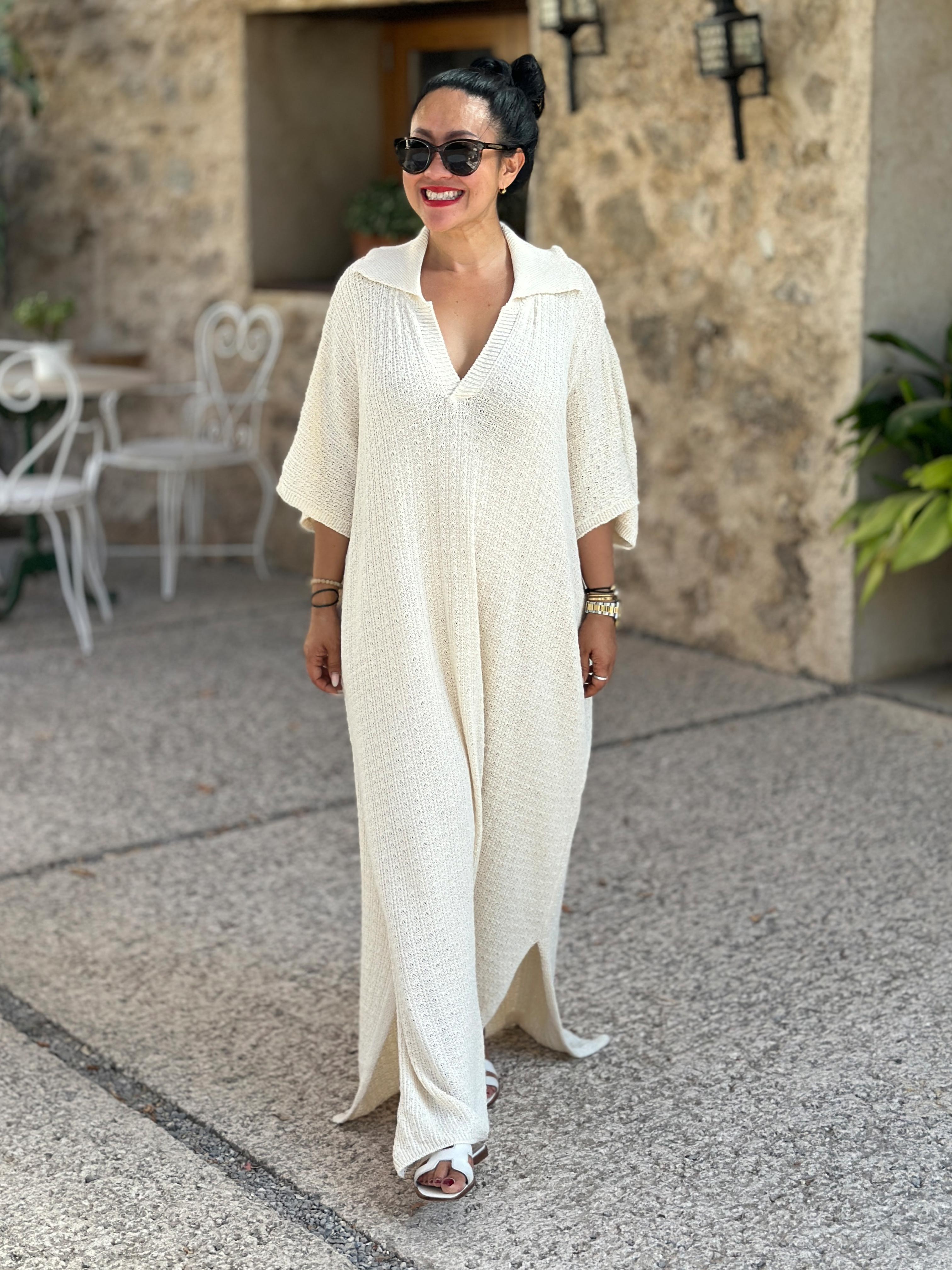Häkelkleid Manacor - CURVY - Creme