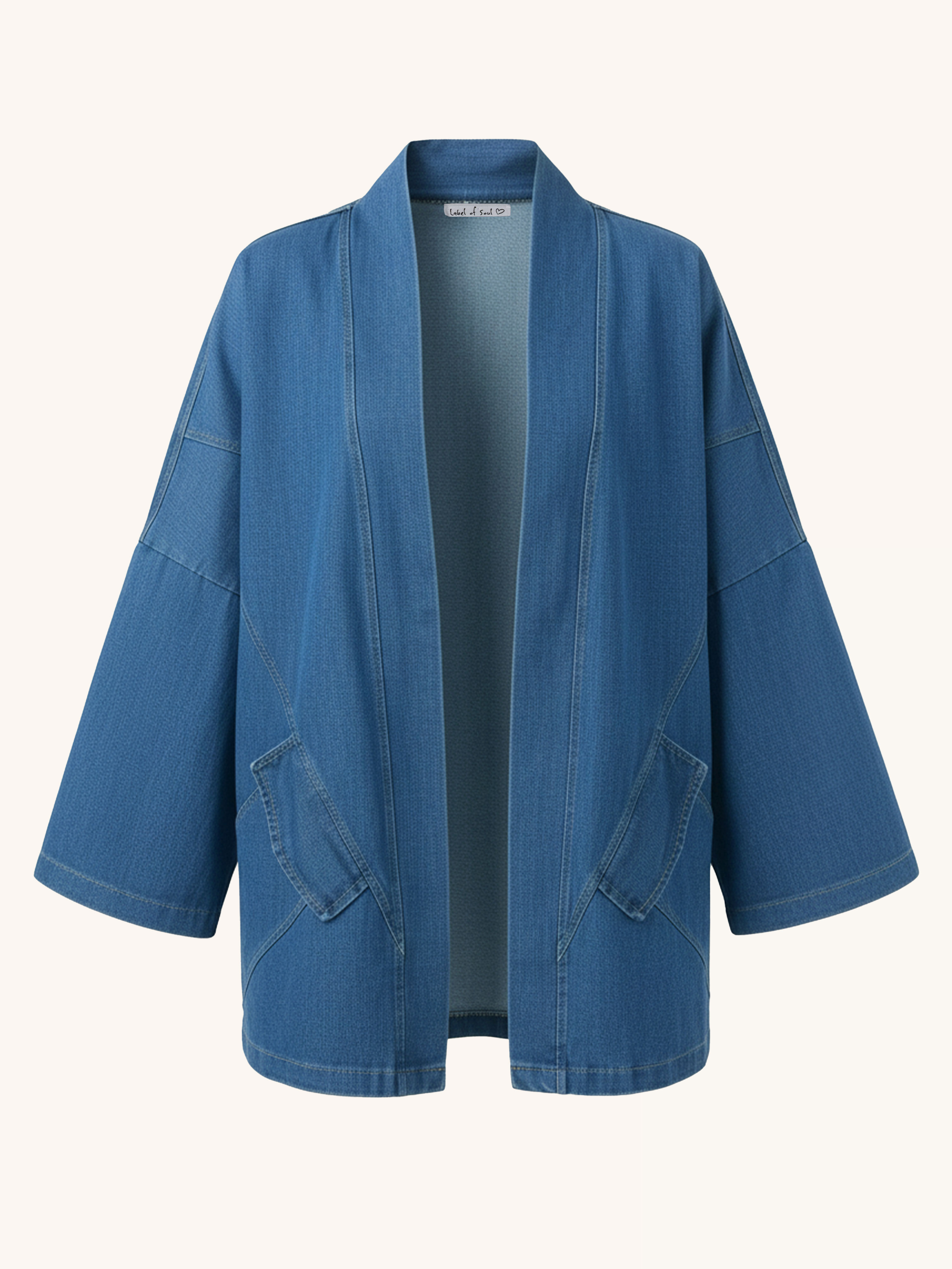 Oversize Jeans Blazer Jacke - Denim Blue