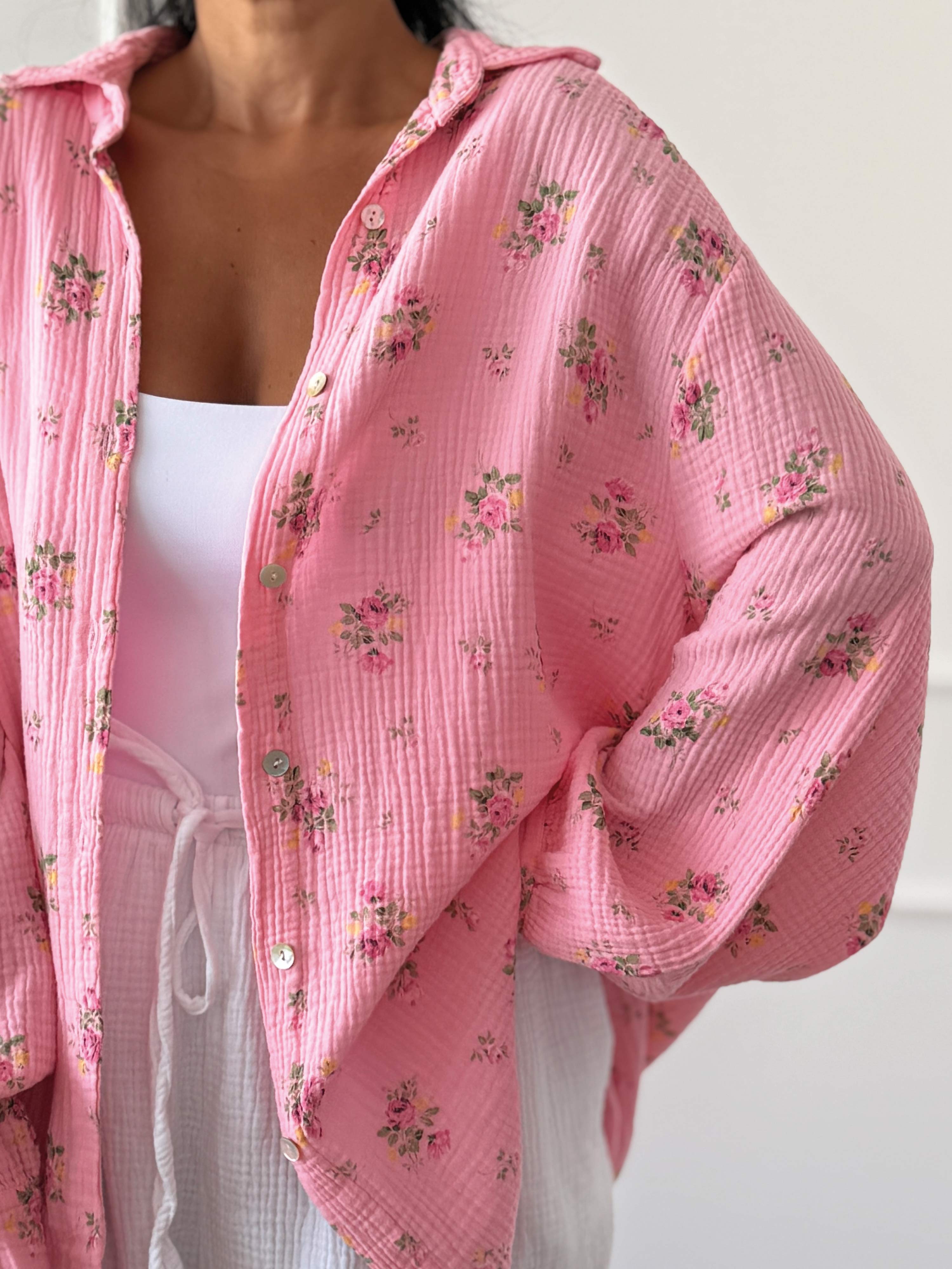Musselin Long Oversize Bluse - Must Have - Blossom Musselin Long Oversize Bluse - Must Have - Blossom