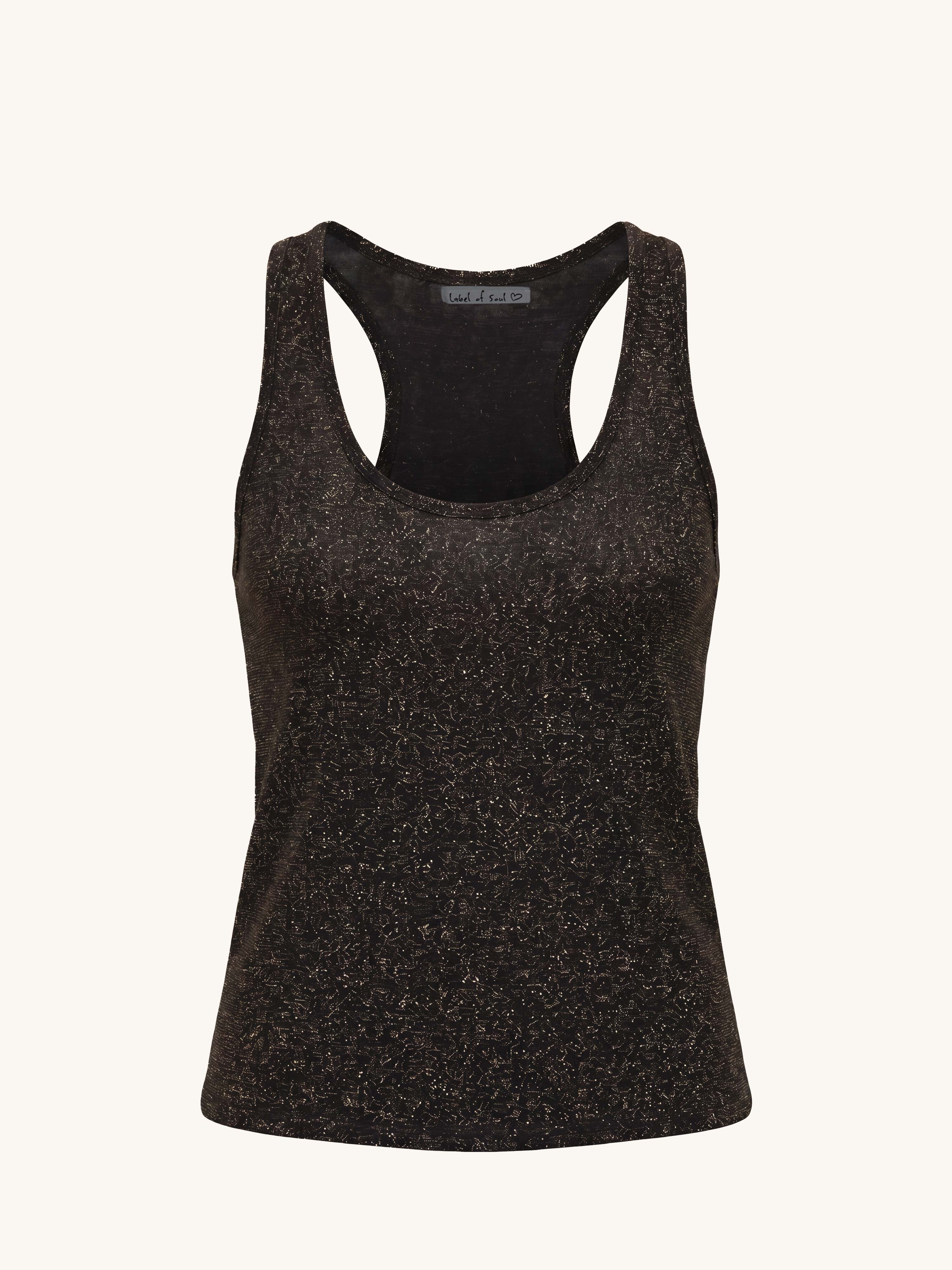 Basic Top - SPARKLE - Schwarz