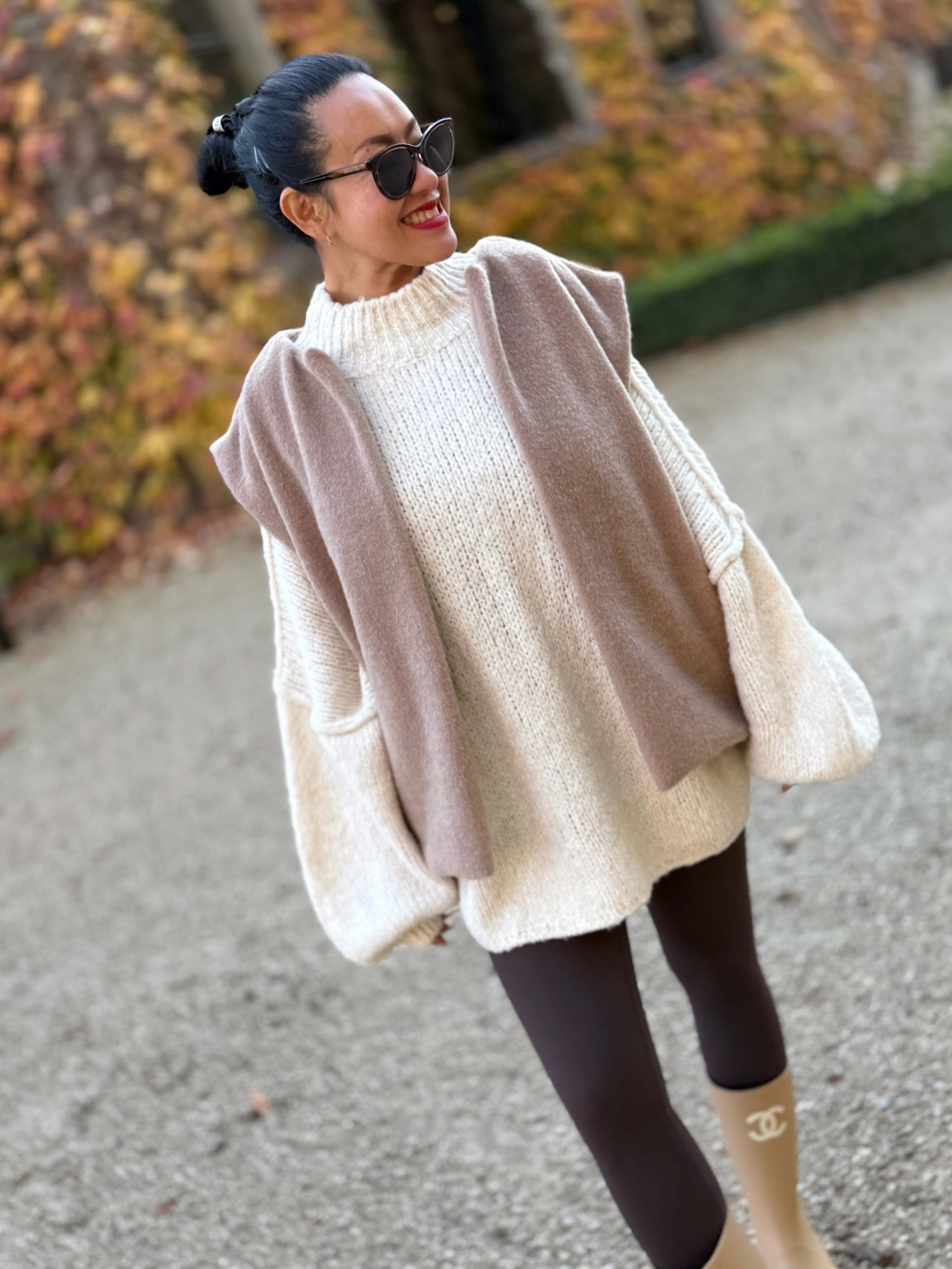 Kurzarm Weste mit Taschen - SIGNATURE - Chestnut