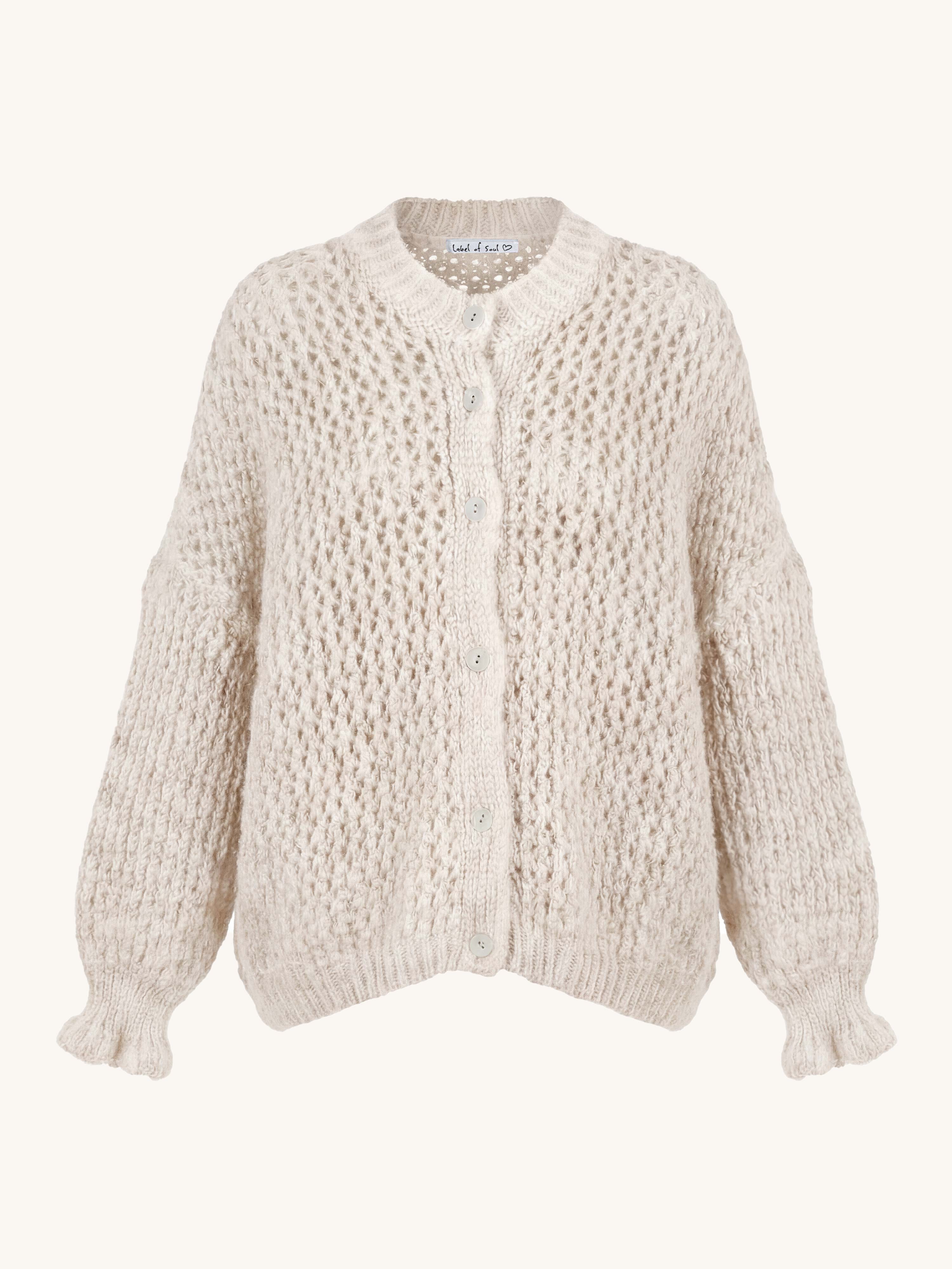 Oversize Grobstrick FLAUSCHI Cardigan - NOLA - Oatmeal