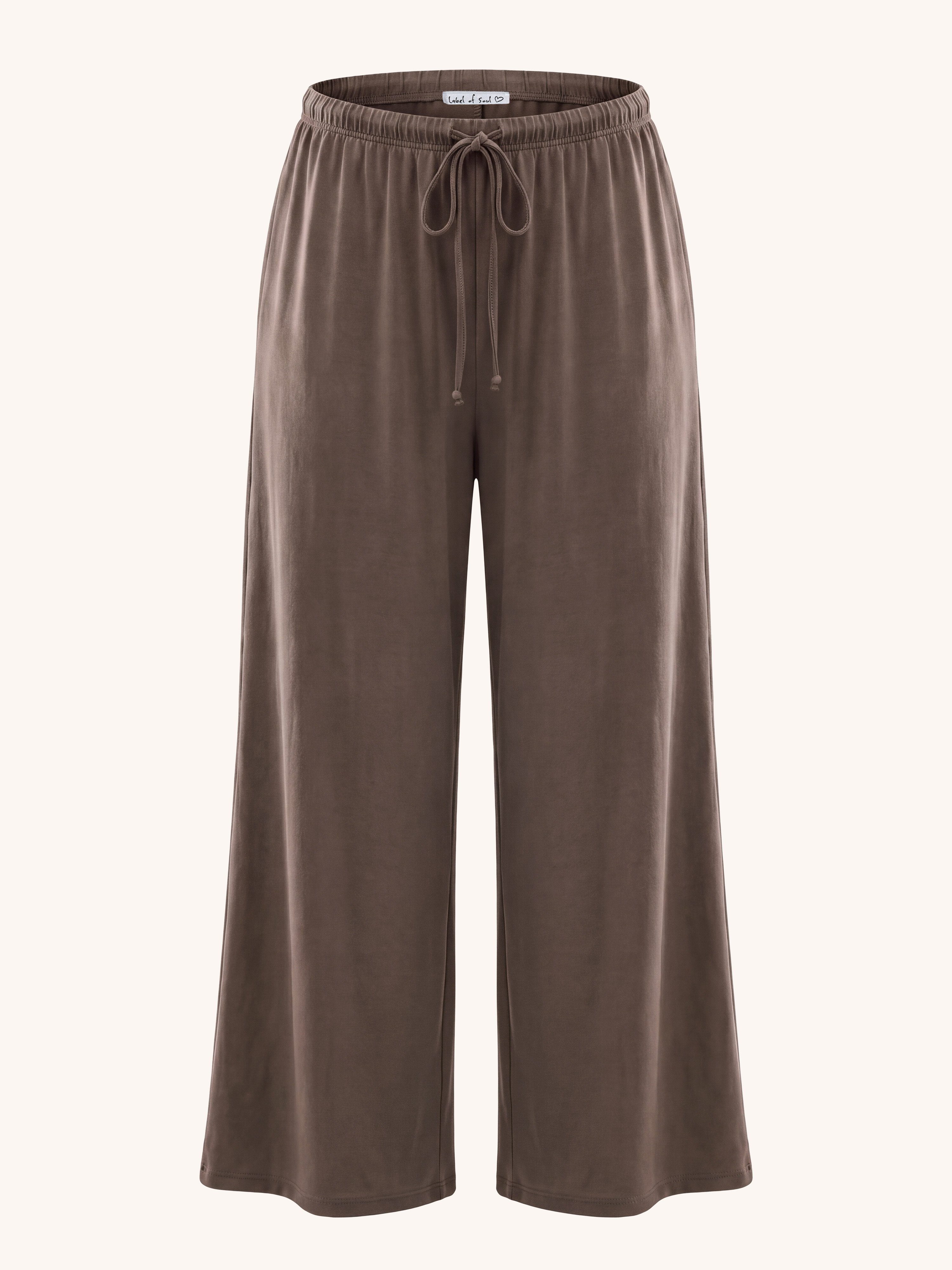 Basic Oversize Loungewear Palazzo Hose - Fango