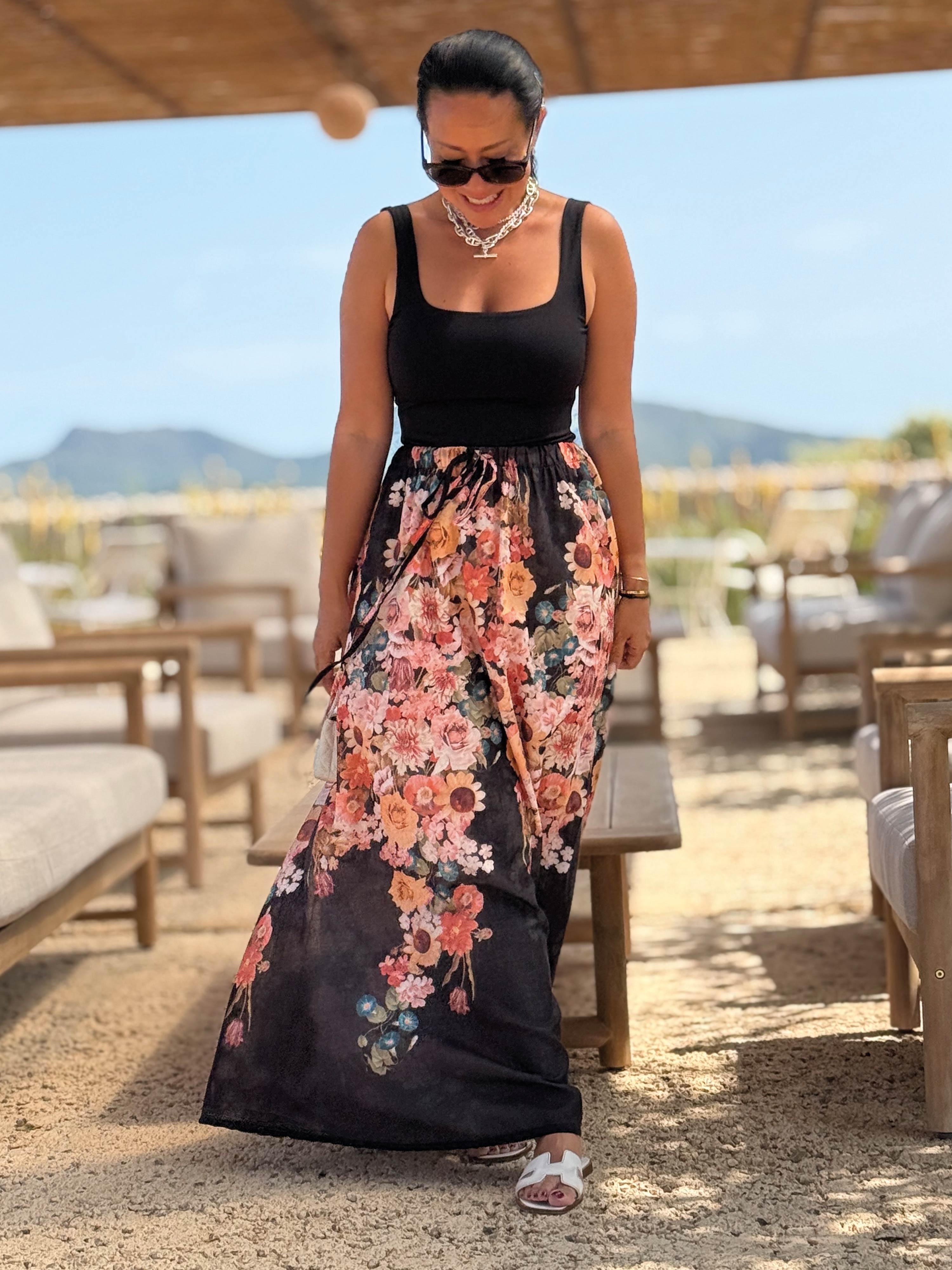 Oversize Cotton Rock - MILLE FLEURS - Schwarz
