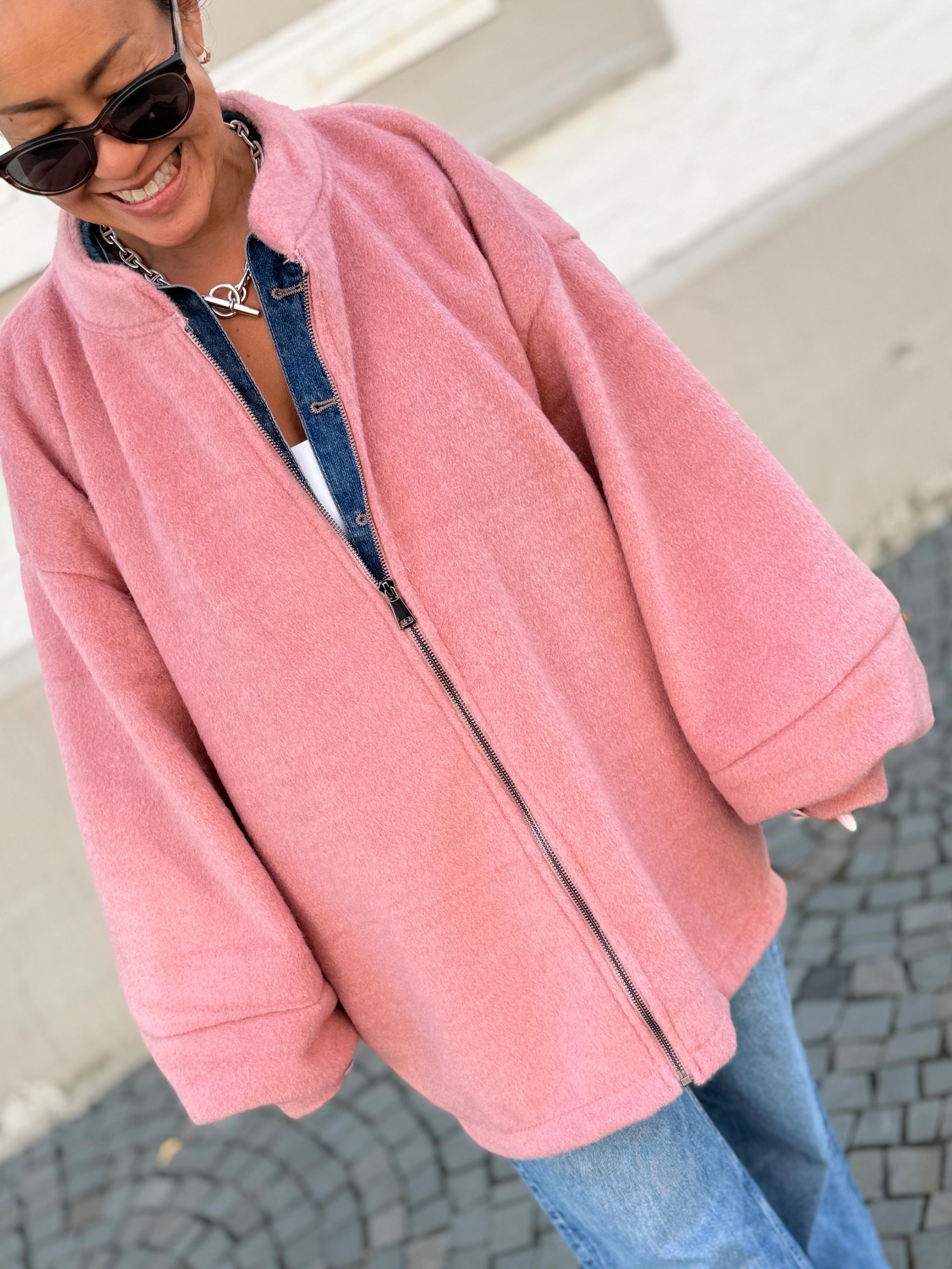 Oversize Jacke mit Taschen - SIGNATURE - Blush Oversize Jacke mit Taschen - SIGNATURE - Blush