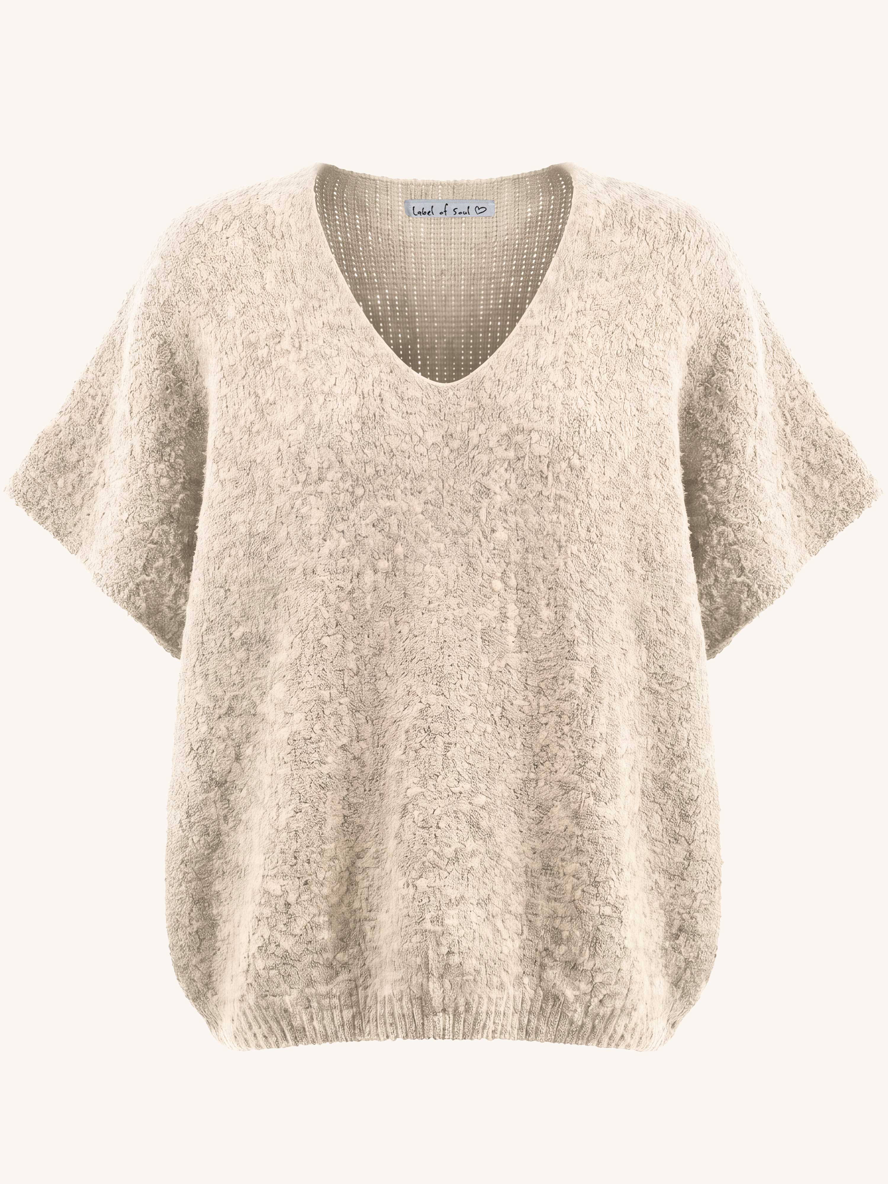 Oversize Bouclé Pullunder - Oatmeal